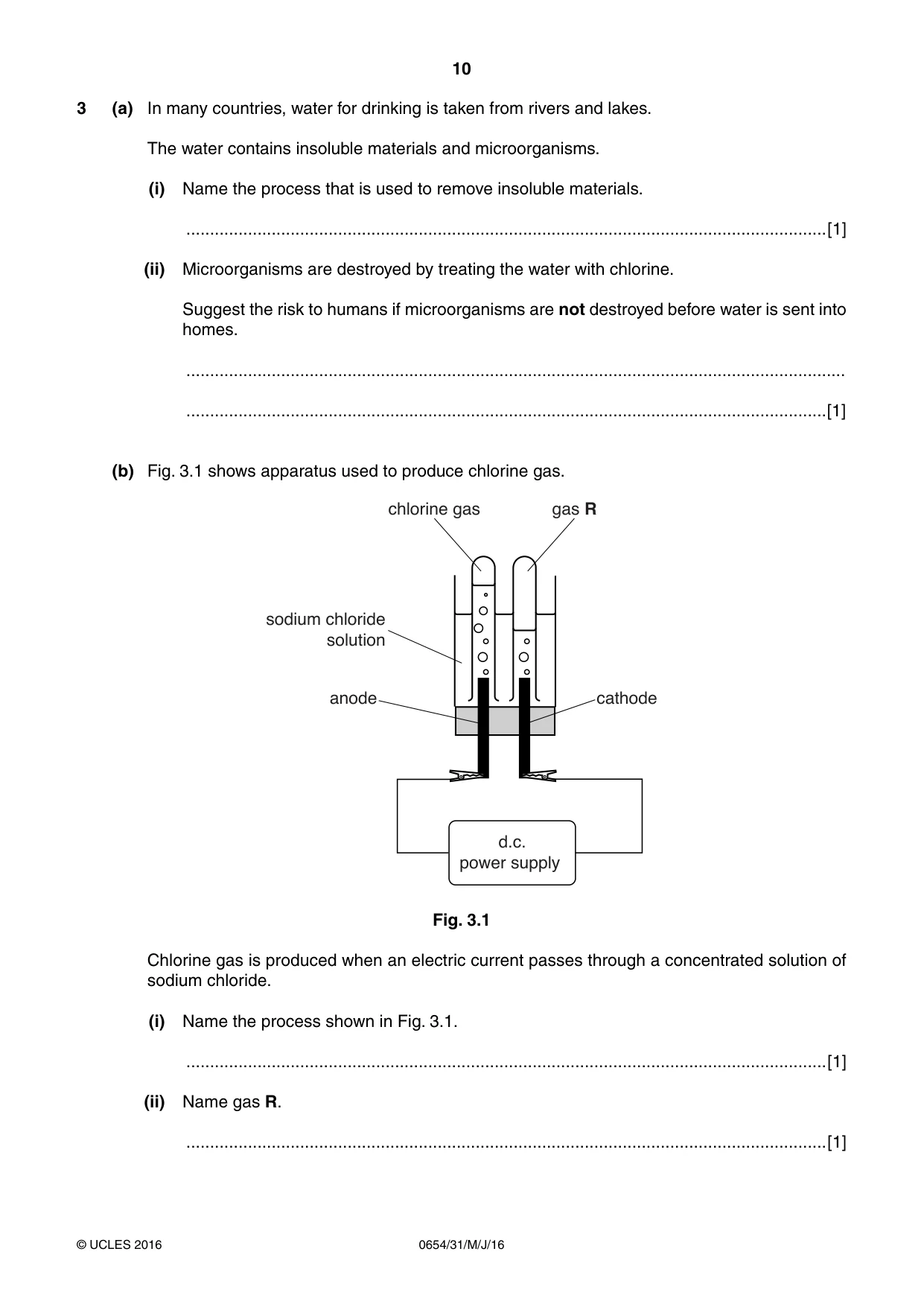 Cambridge IGCSE Sciences - Co-ordinated (Double) 0654 2016 May/June Paper 3 · Variant 1 question paper, page 10 of 32