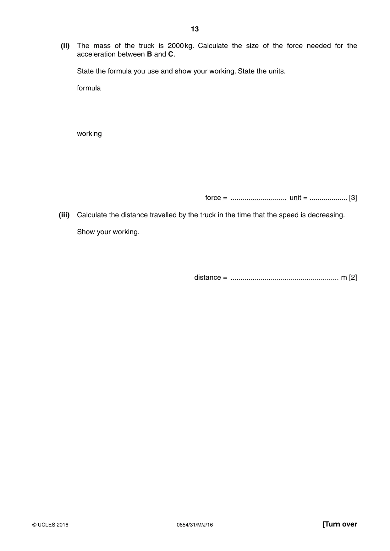 Cambridge IGCSE Sciences - Co-ordinated (Double) 0654 2016 May/June Paper 3 · Variant 1 question paper, page 13 of 32