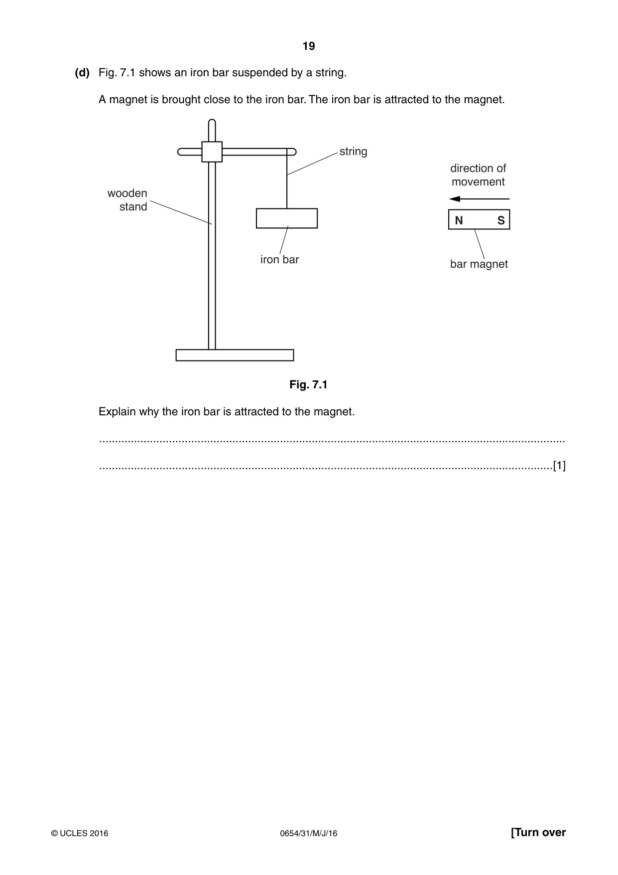 Cambridge IGCSE Sciences - Co-ordinated (Double) 0654 2016 May/June Paper 3 · Variant 1 question paper, page 19 of 32
