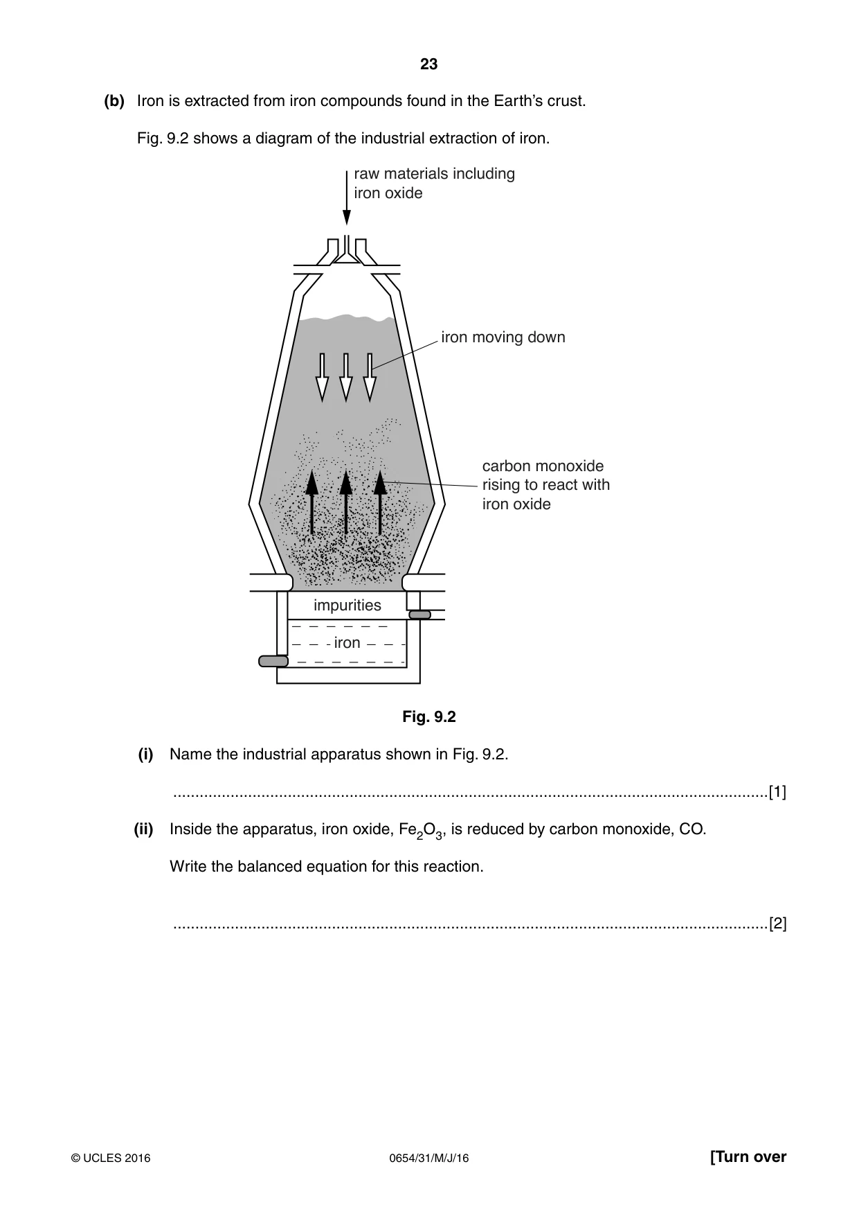 Cambridge IGCSE Sciences - Co-ordinated (Double) 0654 2016 May/June Paper 3 · Variant 1 question paper, page 23 of 32