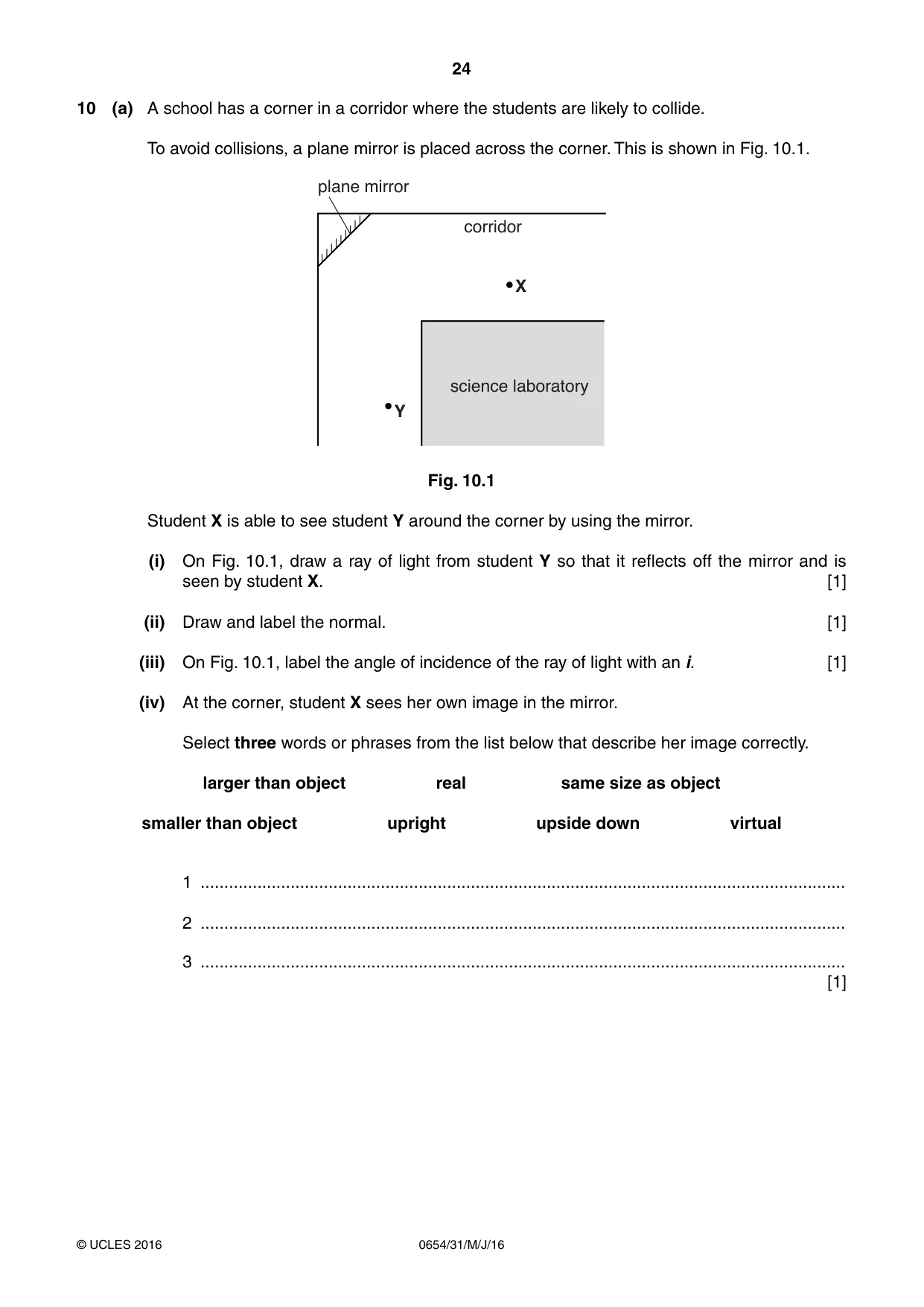 Cambridge IGCSE Sciences - Co-ordinated (Double) 0654 2016 May/June Paper 3 · Variant 1 question paper, page 24 of 32