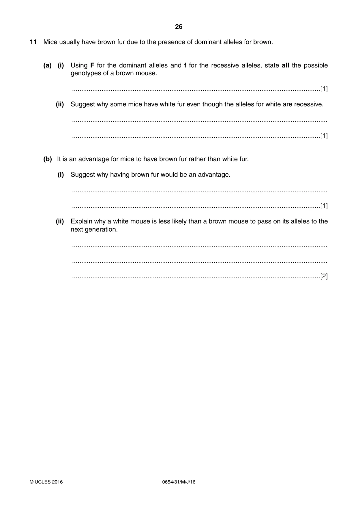 Cambridge IGCSE Sciences - Co-ordinated (Double) 0654 2016 May/June Paper 3 · Variant 1 question paper, page 26 of 32