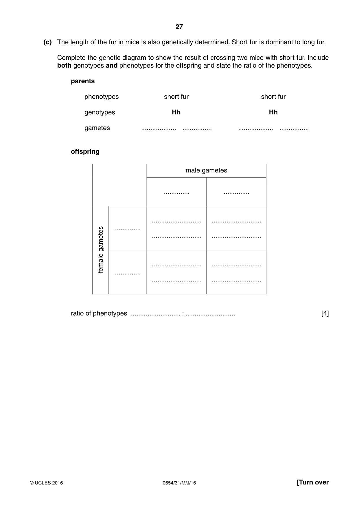 Cambridge IGCSE Sciences - Co-ordinated (Double) 0654 2016 May/June Paper 3 · Variant 1 question paper, page 27 of 32