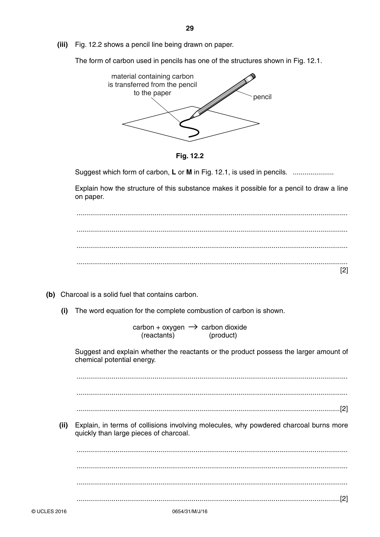 Cambridge IGCSE Sciences - Co-ordinated (Double) 0654 2016 May/June Paper 3 · Variant 1 question paper, page 29 of 32