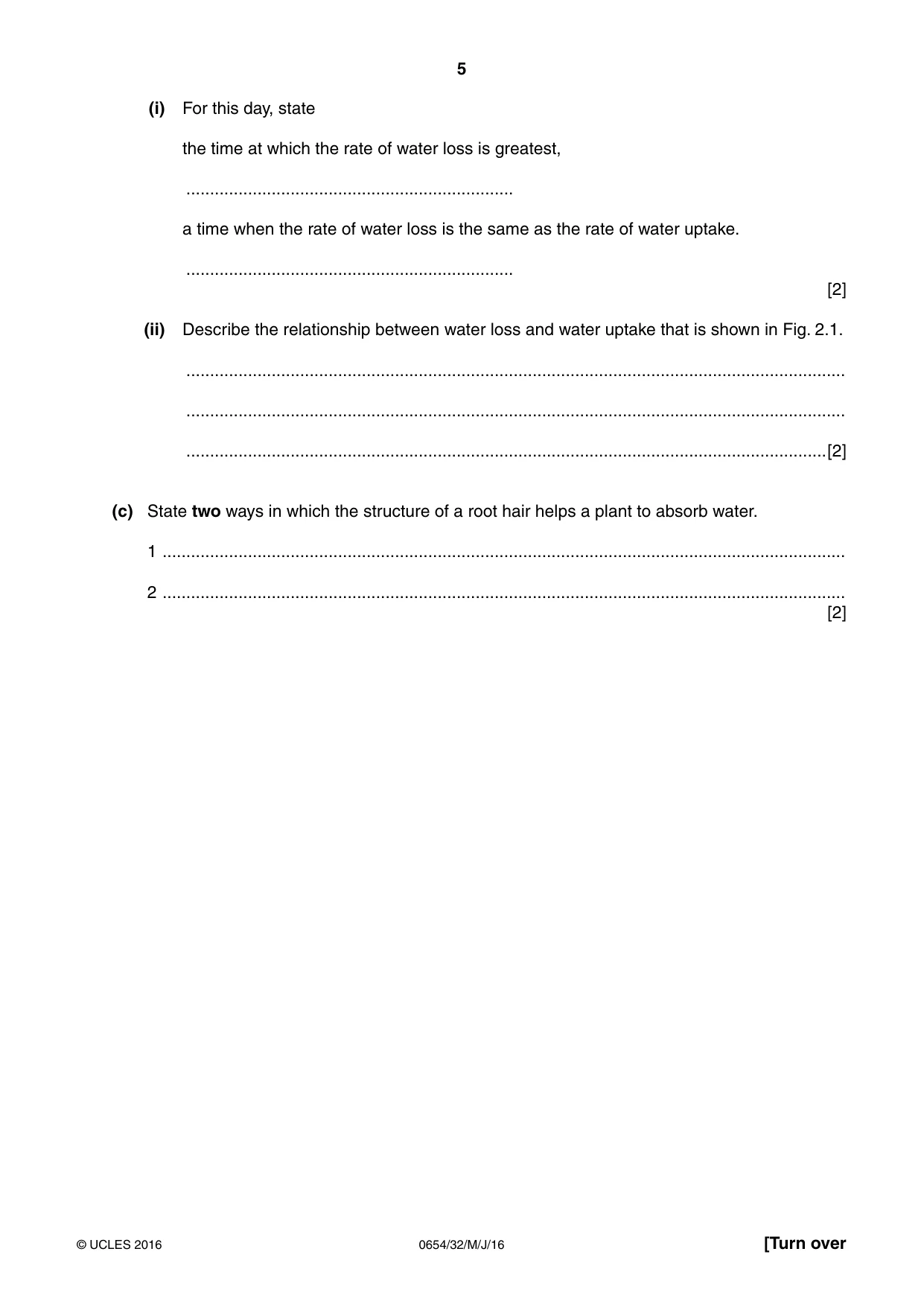 Cambridge IGCSE Sciences - Co-ordinated (Double) 0654 2016 May/June Paper 3 · Variant 2 question paper, page 5 of 32