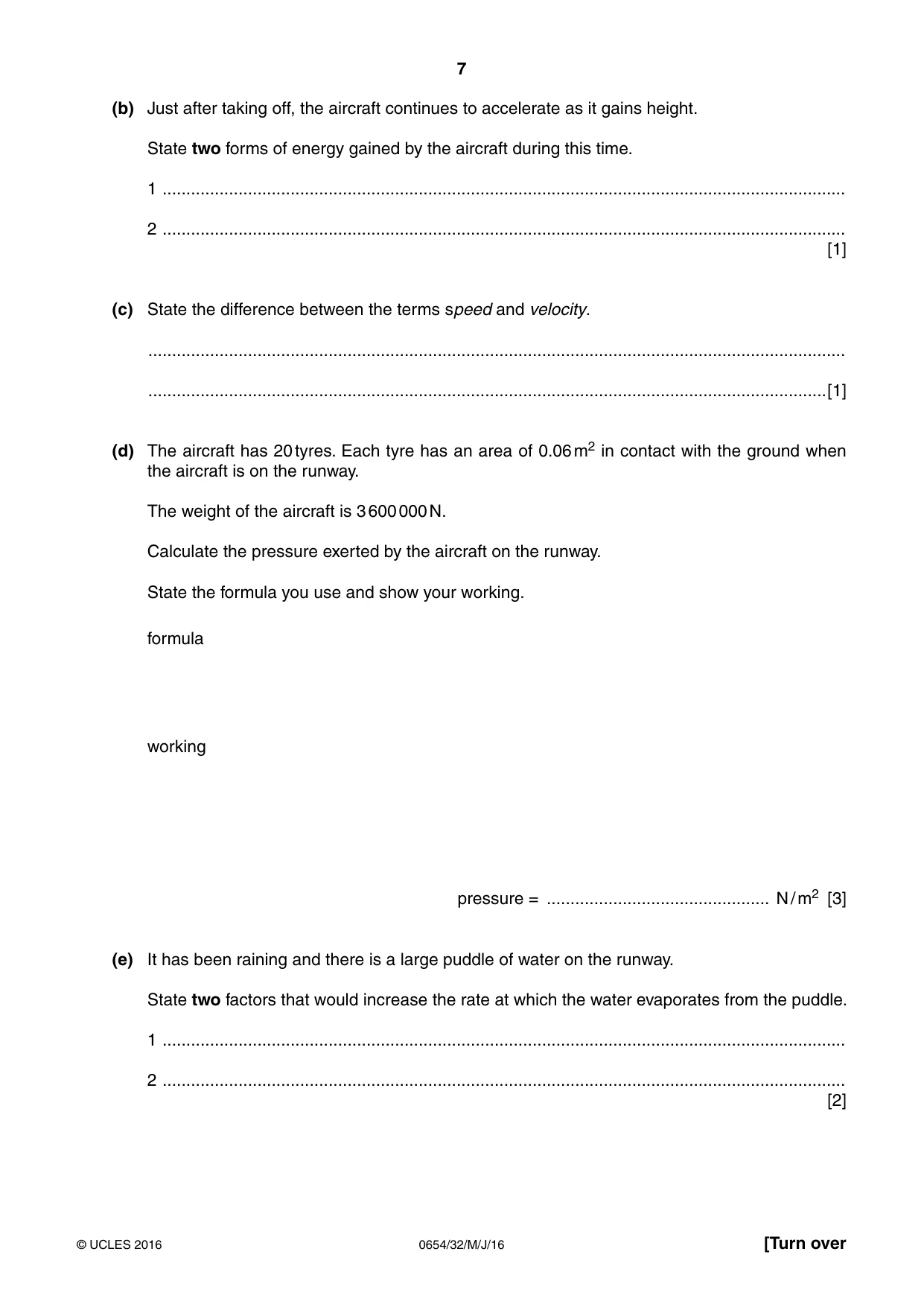 Cambridge IGCSE Sciences - Co-ordinated (Double) 0654 2016 May/June Paper 3 · Variant 2 question paper, page 7 of 32