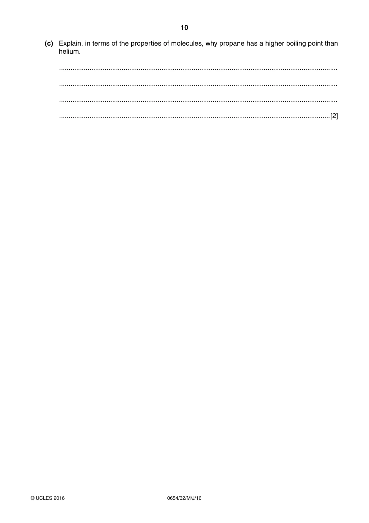 Cambridge IGCSE Sciences - Co-ordinated (Double) 0654 2016 May/June Paper 3 · Variant 2 question paper, page 10 of 32