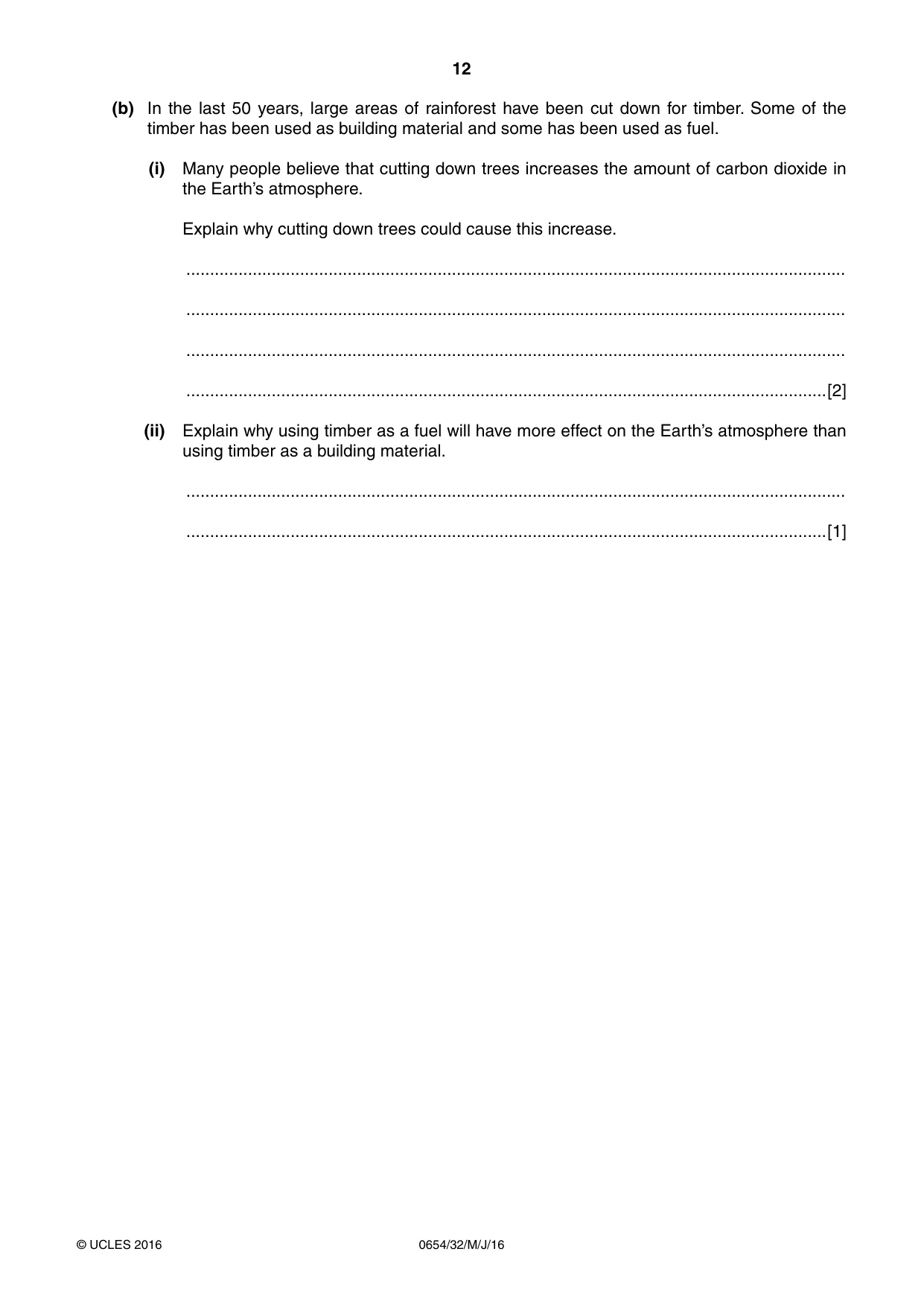 Cambridge IGCSE Sciences - Co-ordinated (Double) 0654 2016 May/June Paper 3 · Variant 2 question paper, page 12 of 32