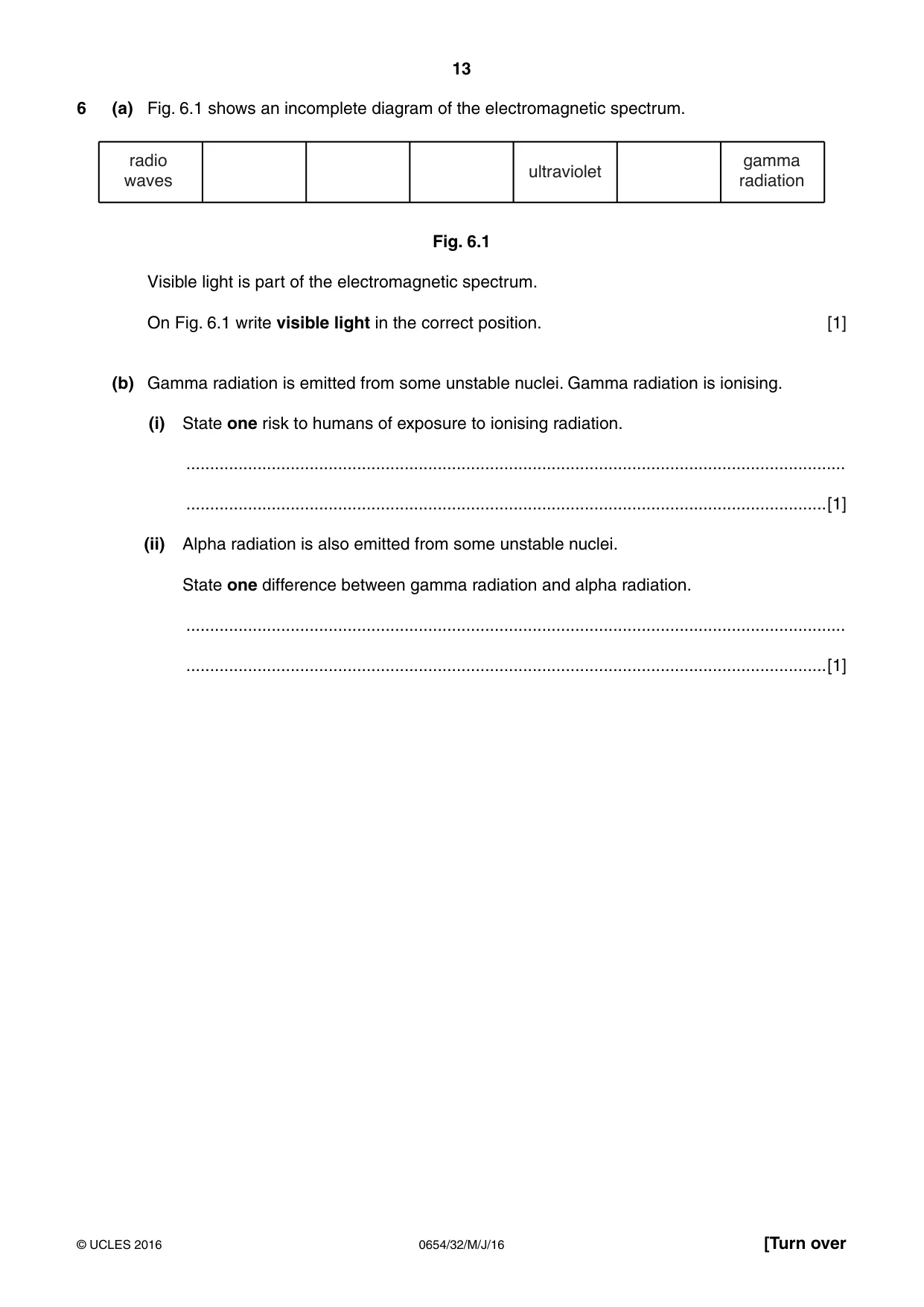 Cambridge IGCSE Sciences - Co-ordinated (Double) 0654 2016 May/June Paper 3 · Variant 2 question paper, page 13 of 32
