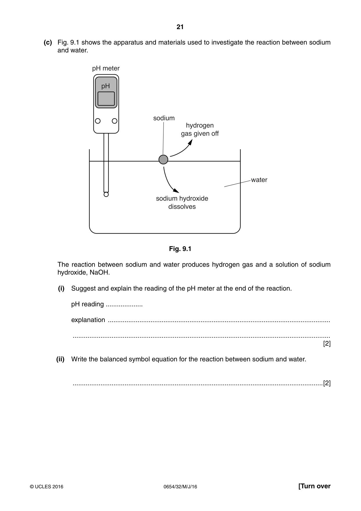 Cambridge IGCSE Sciences - Co-ordinated (Double) 0654 2016 May/June Paper 3 · Variant 2 question paper, page 21 of 32