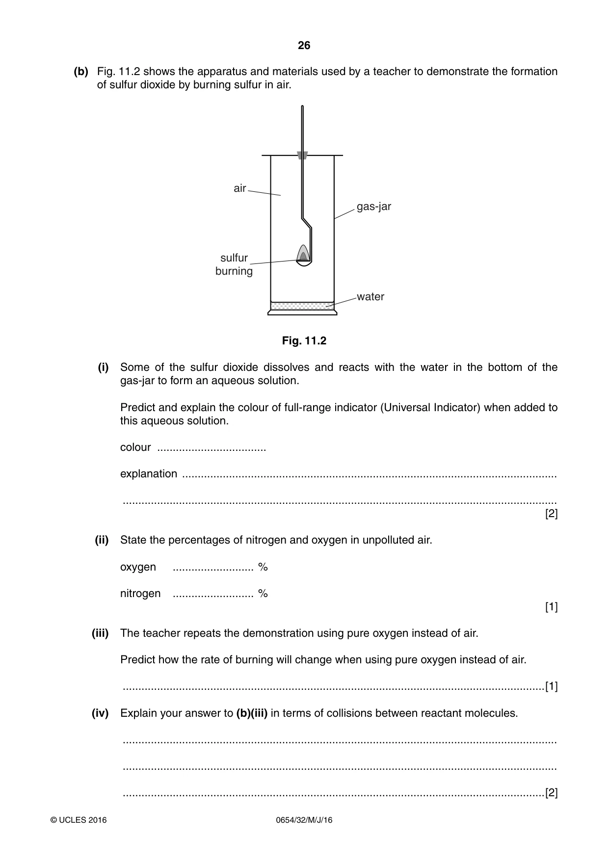 Cambridge IGCSE Sciences - Co-ordinated (Double) 0654 2016 May/June Paper 3 · Variant 2 question paper, page 26 of 32