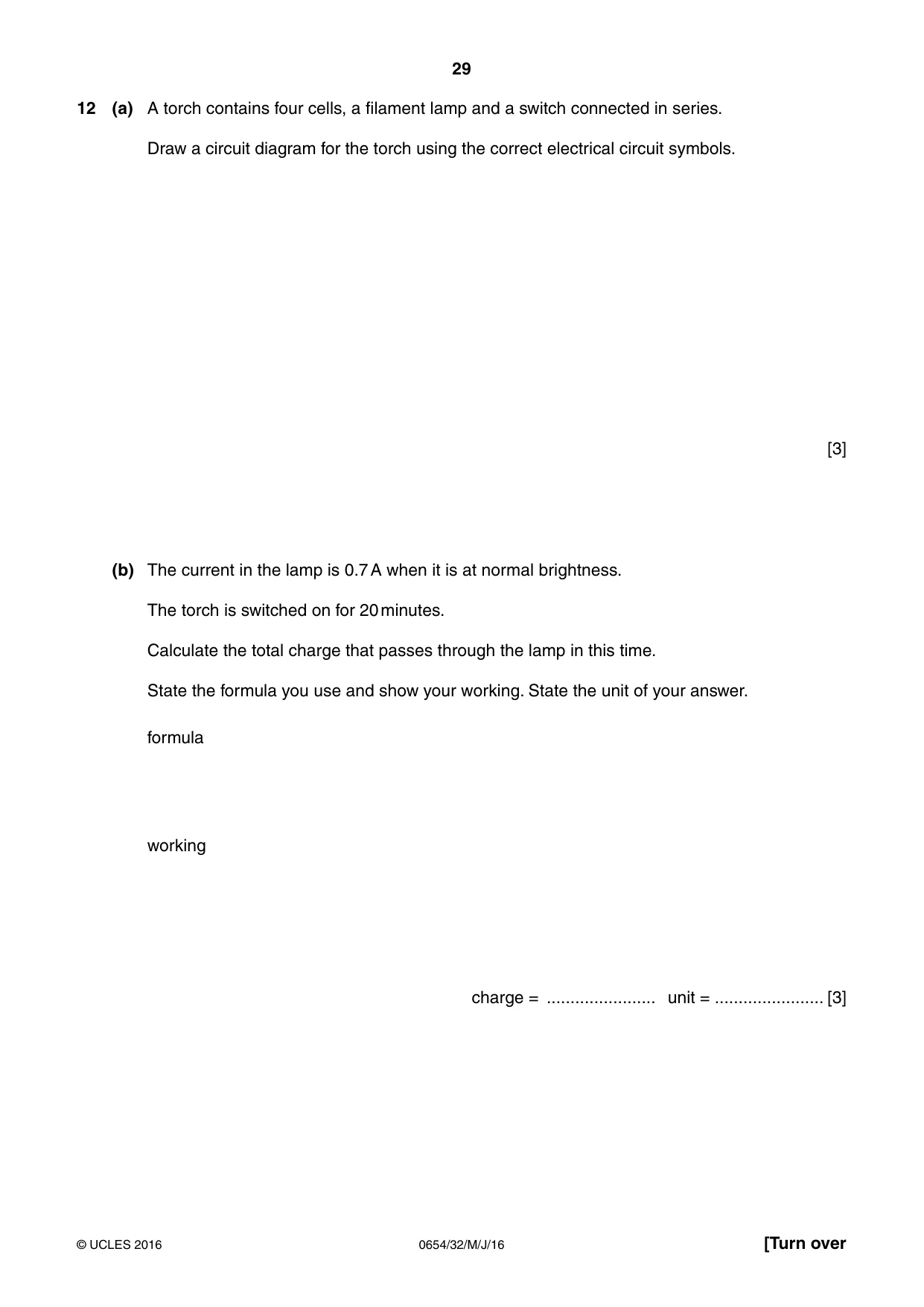Cambridge IGCSE Sciences - Co-ordinated (Double) 0654 2016 May/June Paper 3 · Variant 2 question paper, page 29 of 32