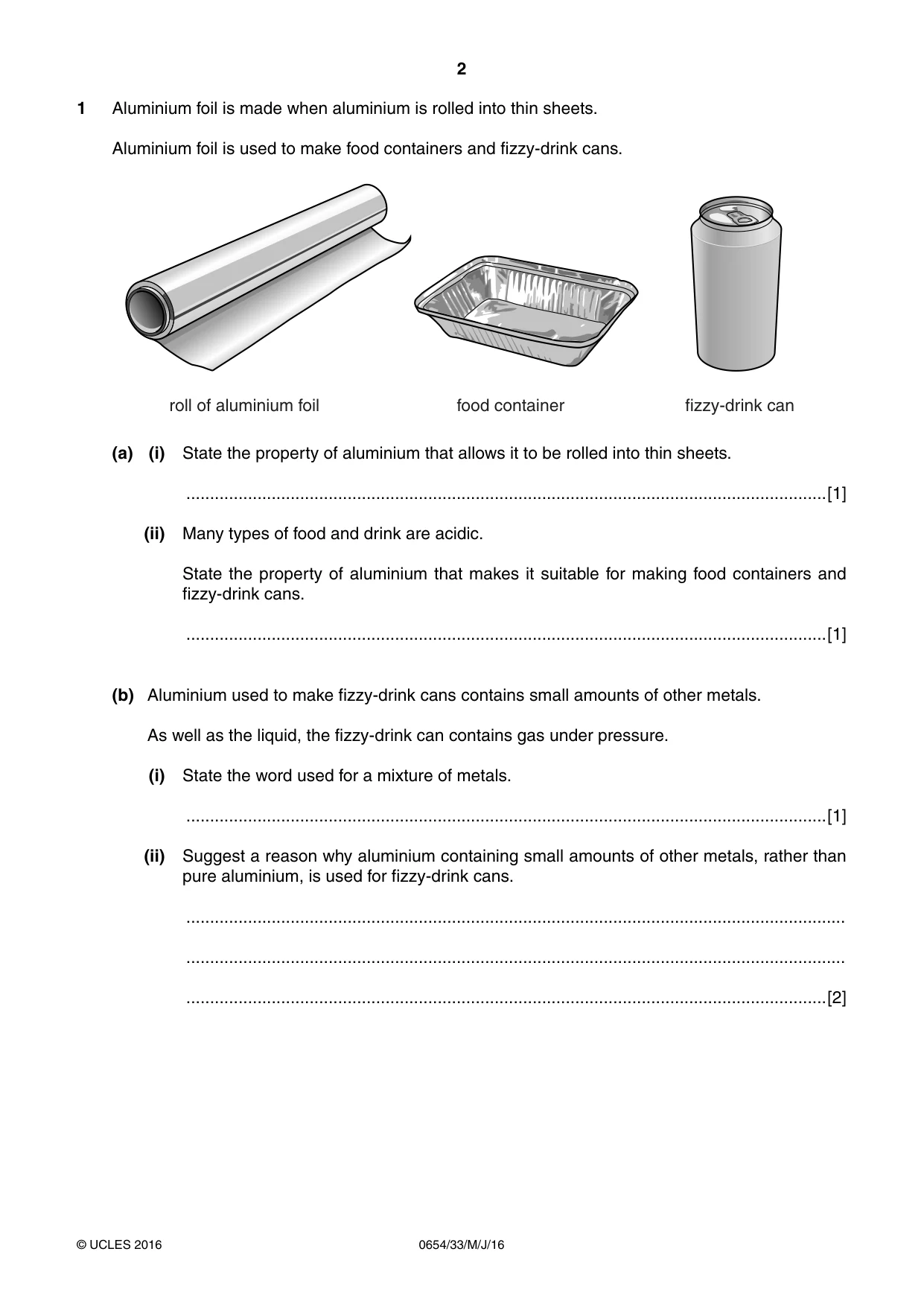 Cambridge IGCSE Sciences - Co-ordinated (Double) 0654 2016 May/June Paper 3 · Variant 3 question paper, page 2 of 36