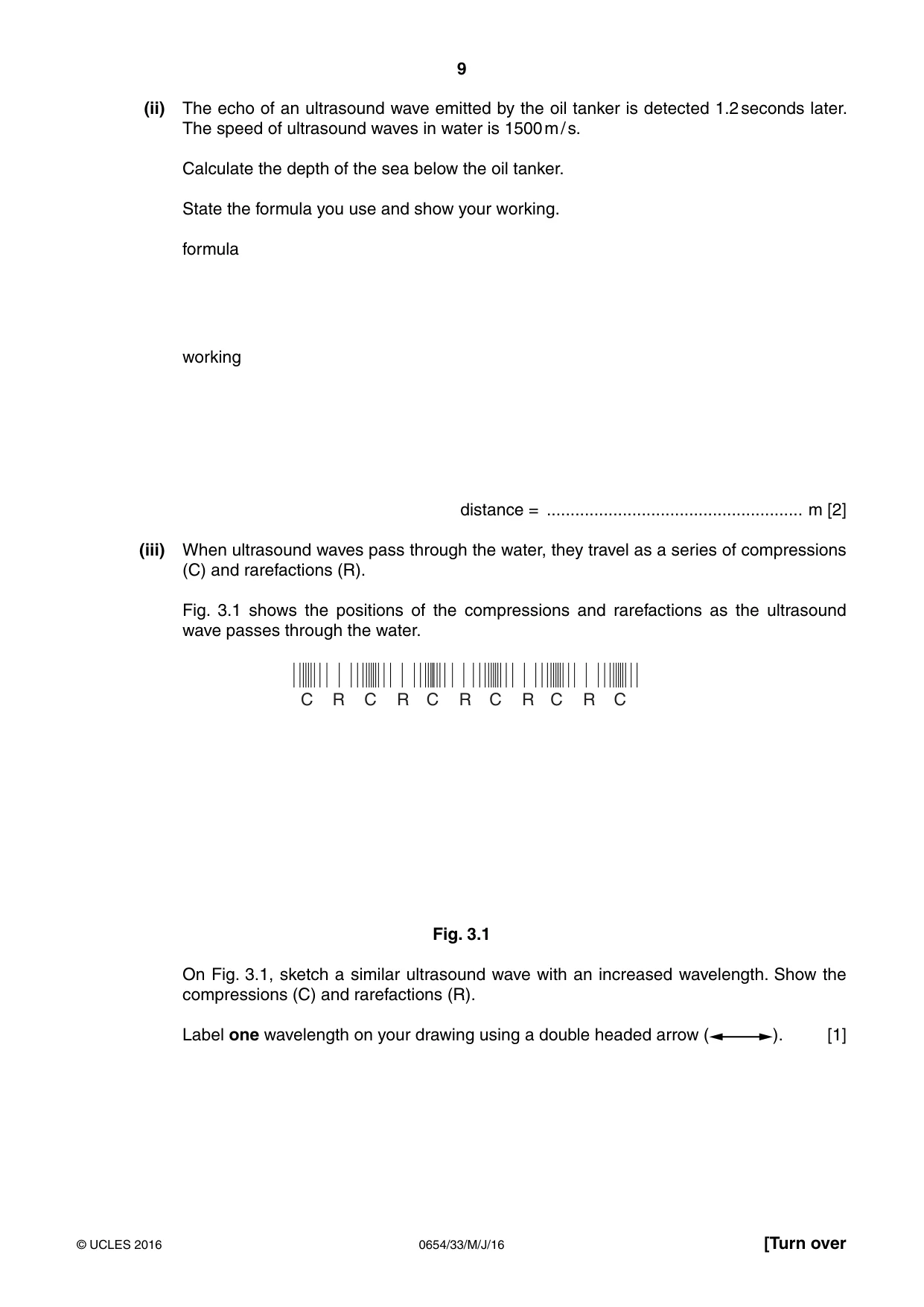 Cambridge IGCSE Sciences - Co-ordinated (Double) 0654 2016 May/June Paper 3 · Variant 3 question paper, page 9 of 36