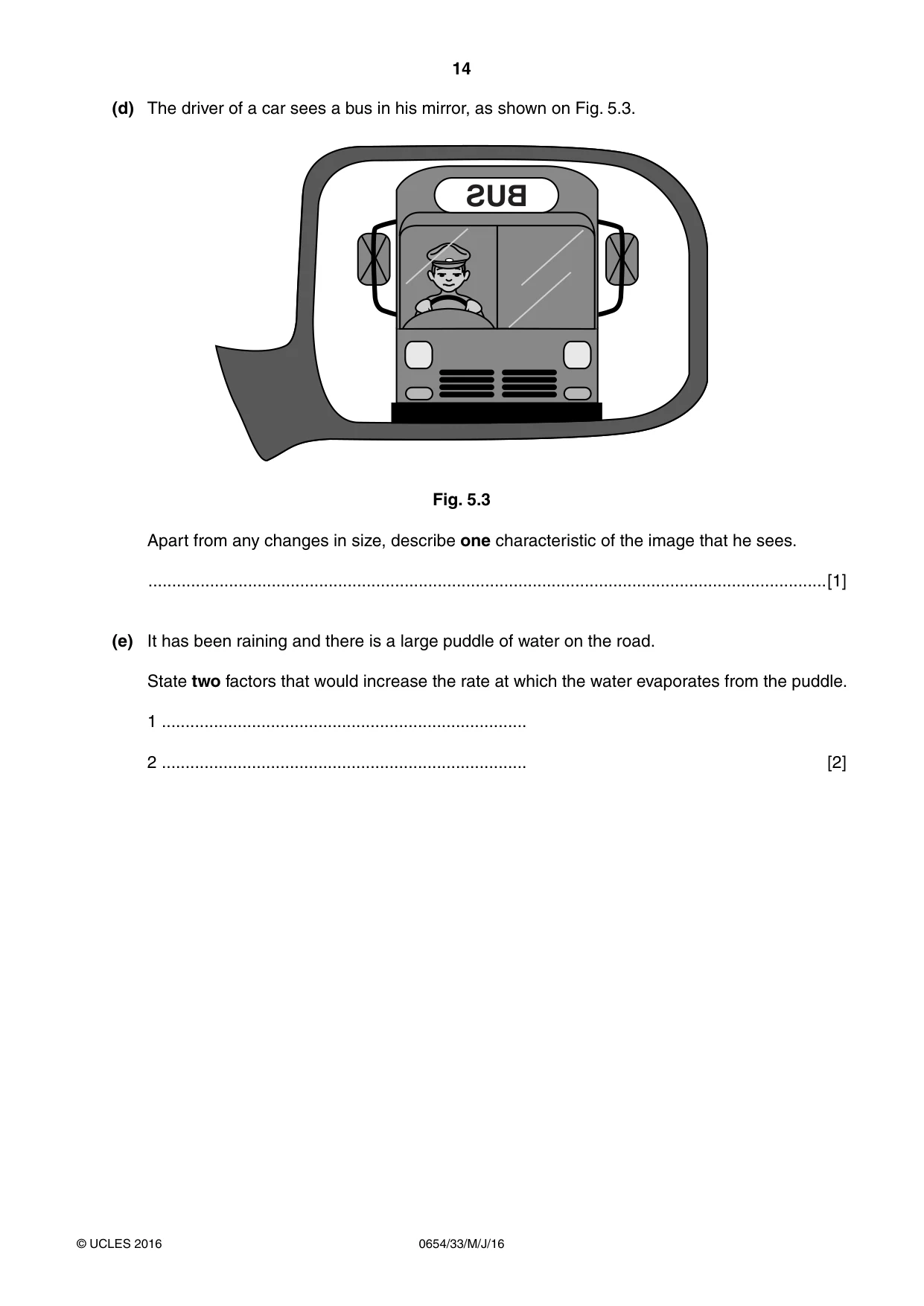 Cambridge IGCSE Sciences - Co-ordinated (Double) 0654 2016 May/June Paper 3 · Variant 3 question paper, page 14 of 36