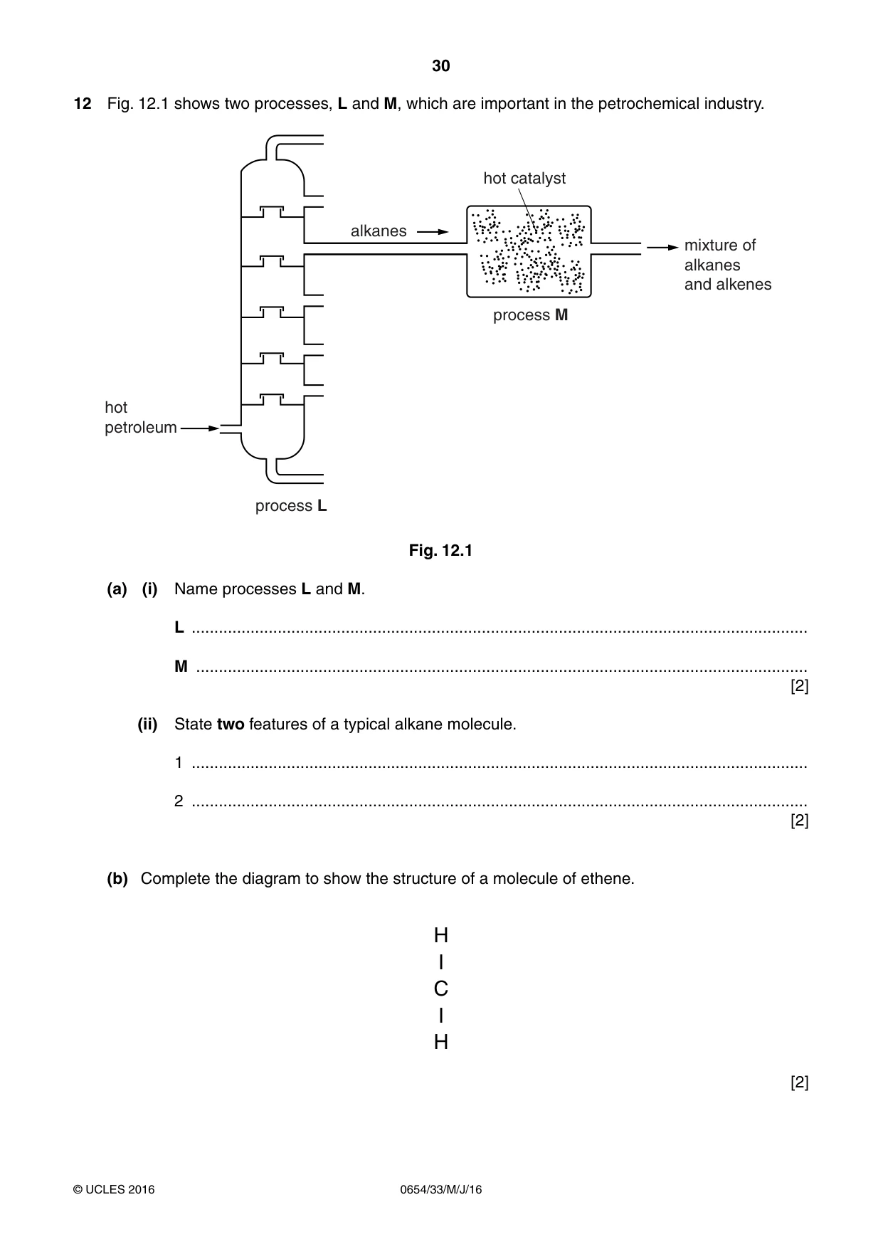 Cambridge IGCSE Sciences - Co-ordinated (Double) 0654 2016 May/June Paper 3 · Variant 3 question paper, page 30 of 36