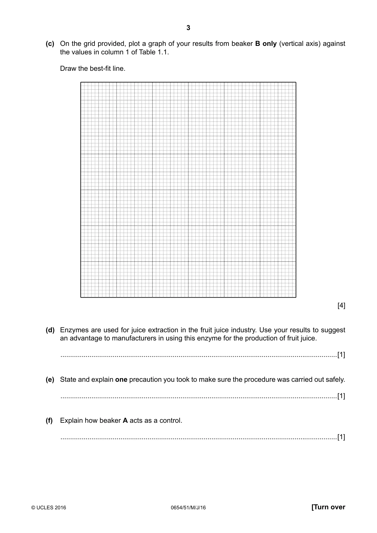 Cambridge IGCSE Sciences - Co-ordinated (Double) 0654 2016 May/June Paper 5 · Variant 1 question paper, page 3 of 12