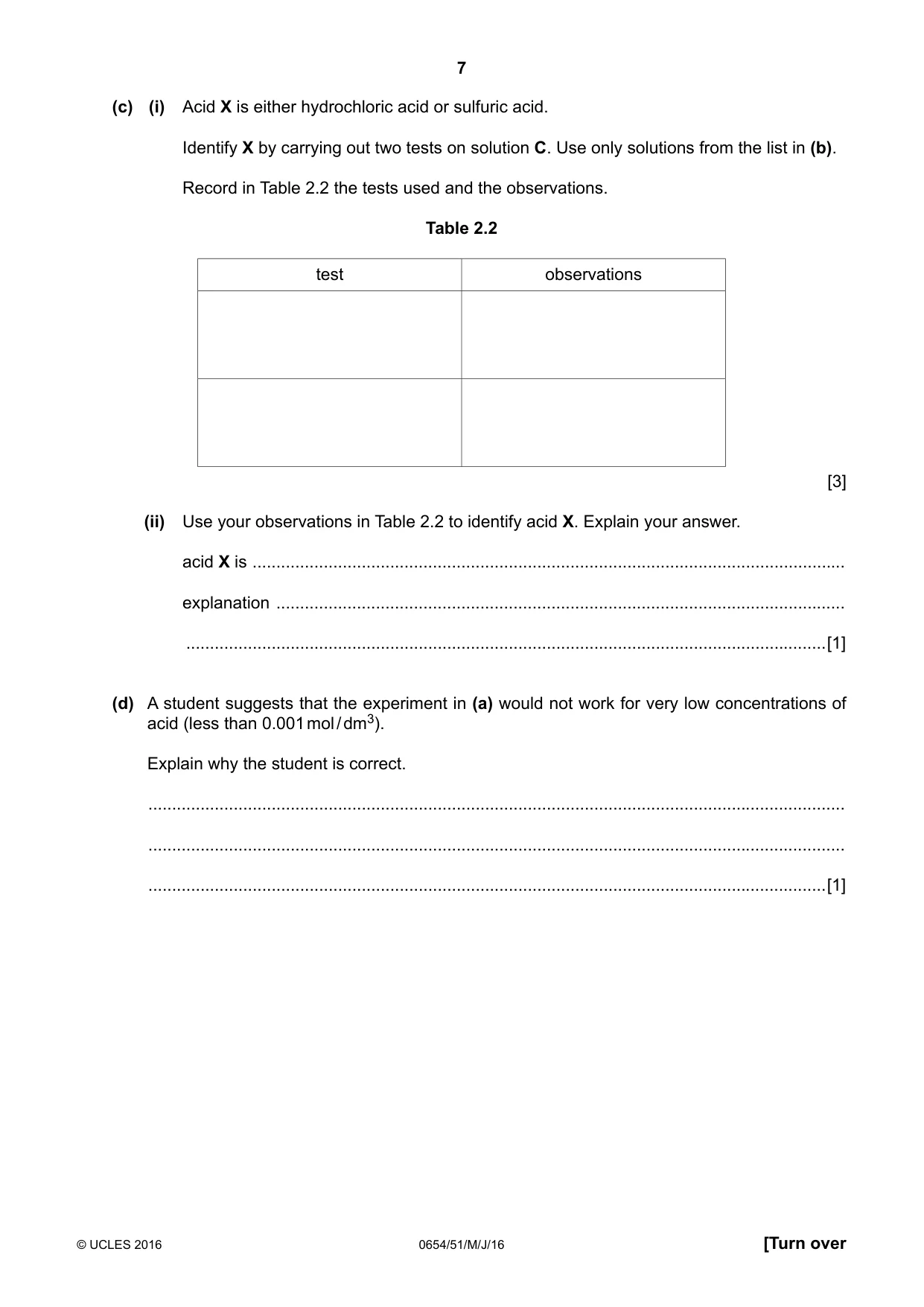 Cambridge IGCSE Sciences - Co-ordinated (Double) 0654 2016 May/June Paper 5 · Variant 1 question paper, page 7 of 12