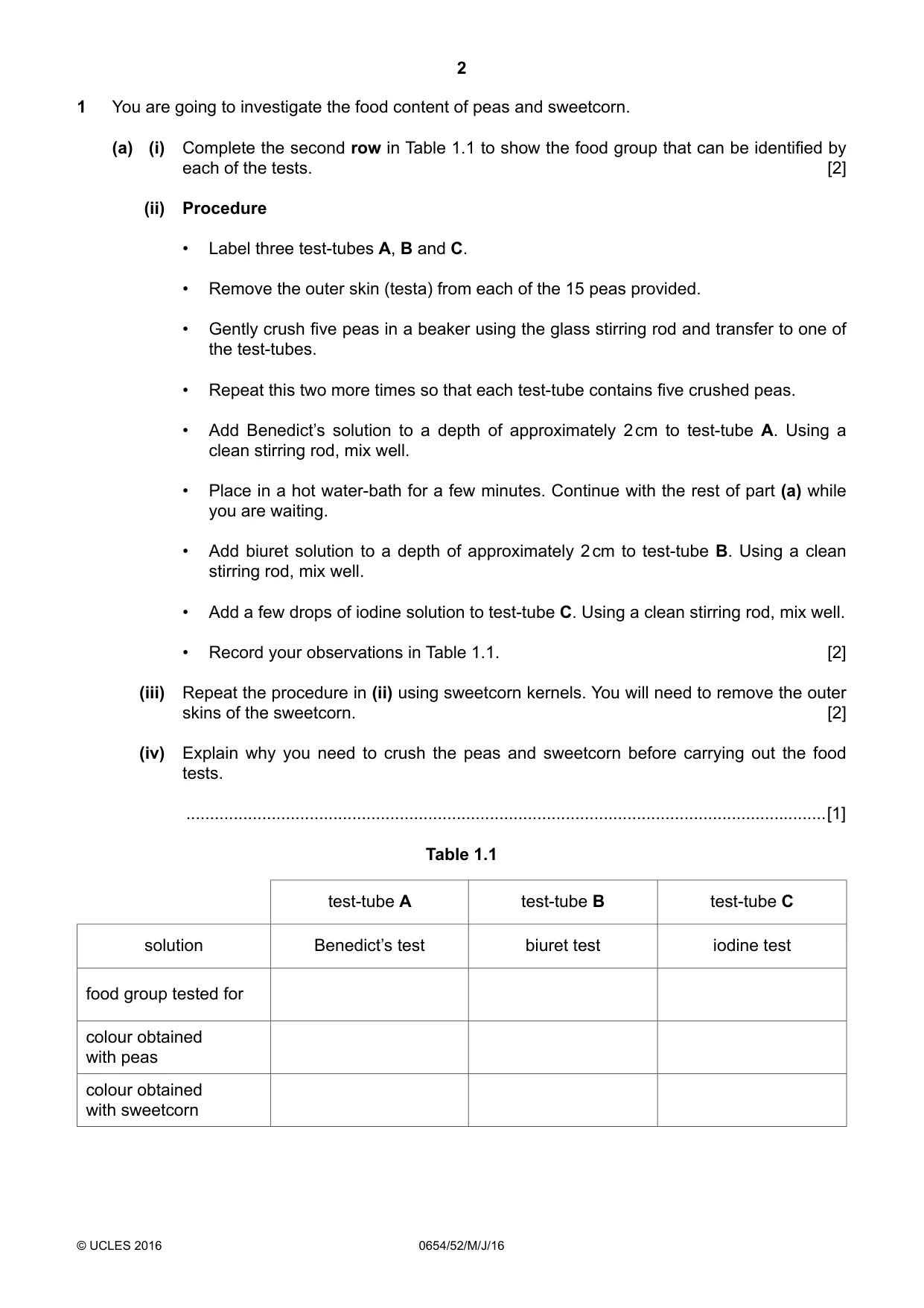 Cambridge IGCSE Sciences - Co-ordinated (Double) 0654 2016 May/June Paper 5 · Variant 2 question paper, page 2 of 12