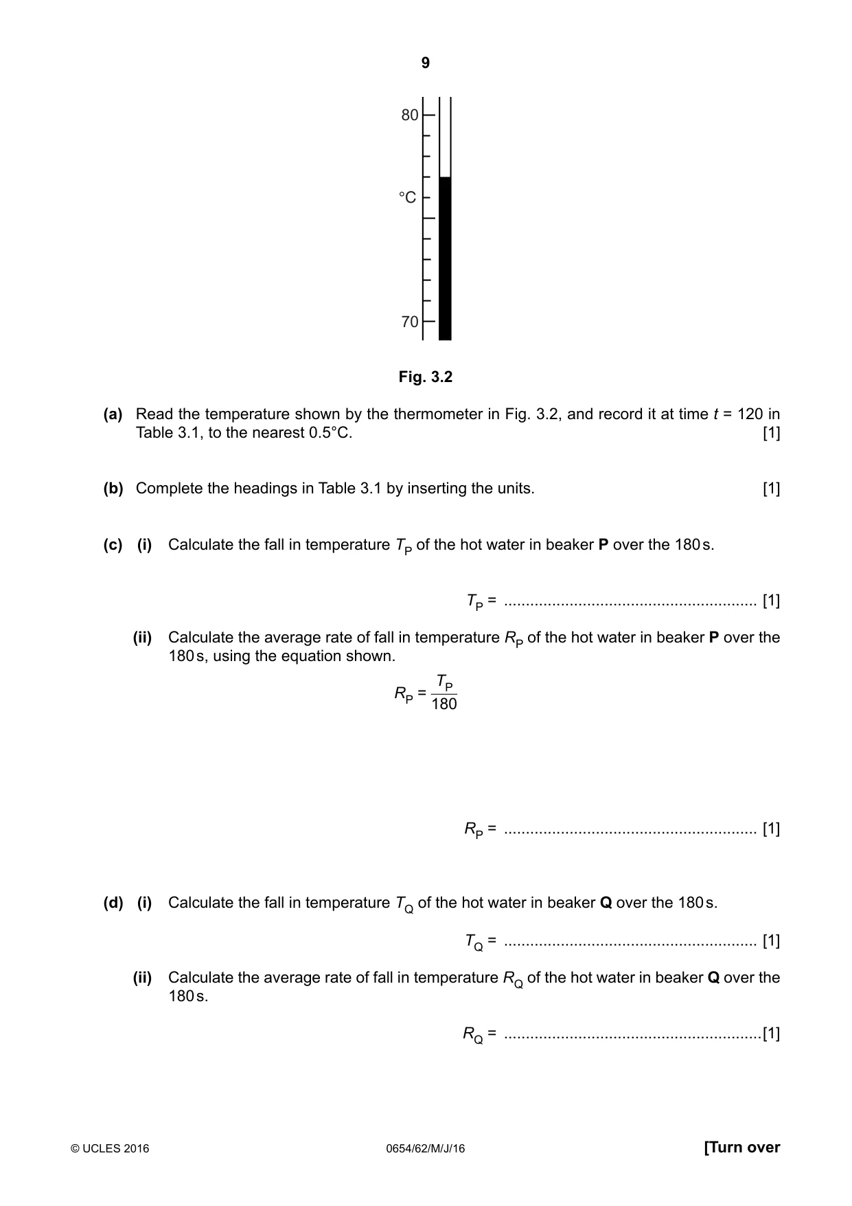 Cambridge IGCSE Sciences - Co-ordinated (Double) 0654 2016 May/June Paper 6 · Variant 2 question paper, page 9 of 20