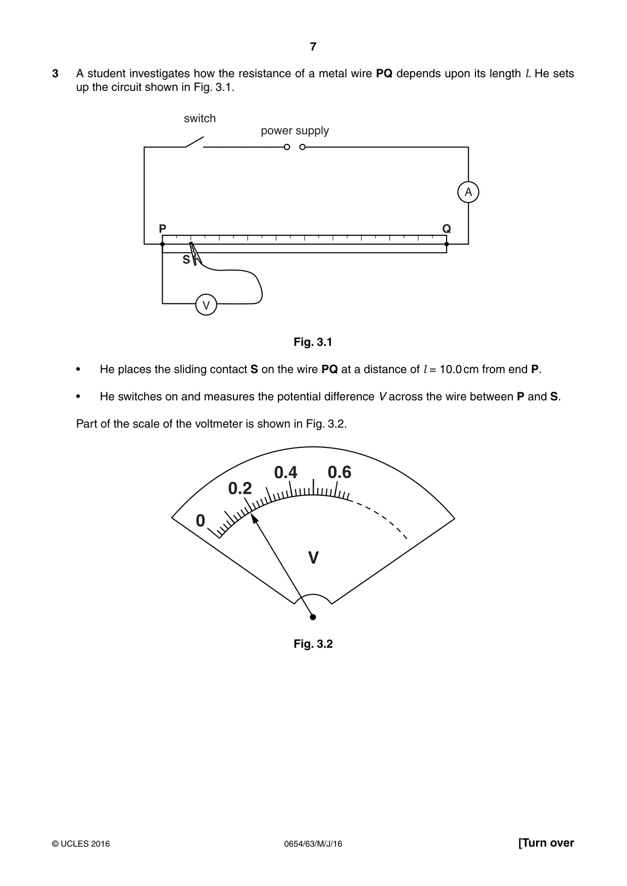 Cambridge IGCSE Sciences - Co-ordinated (Double) 0654 2016 May/June Paper 6 · Variant 3 question paper, page 7 of 20