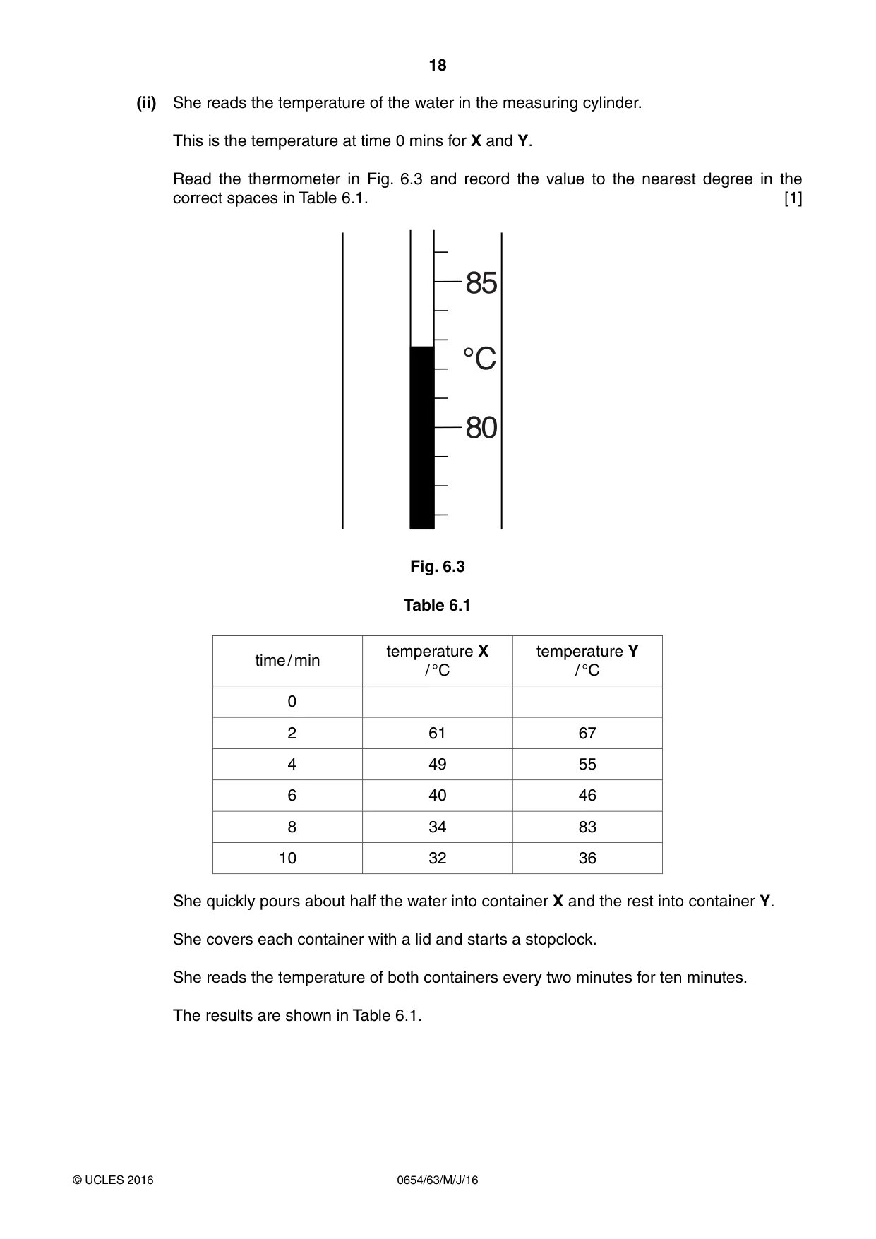 Cambridge IGCSE Sciences - Co-ordinated (Double) 0654 2016 May/June Paper 6 · Variant 3 question paper, page 18 of 20