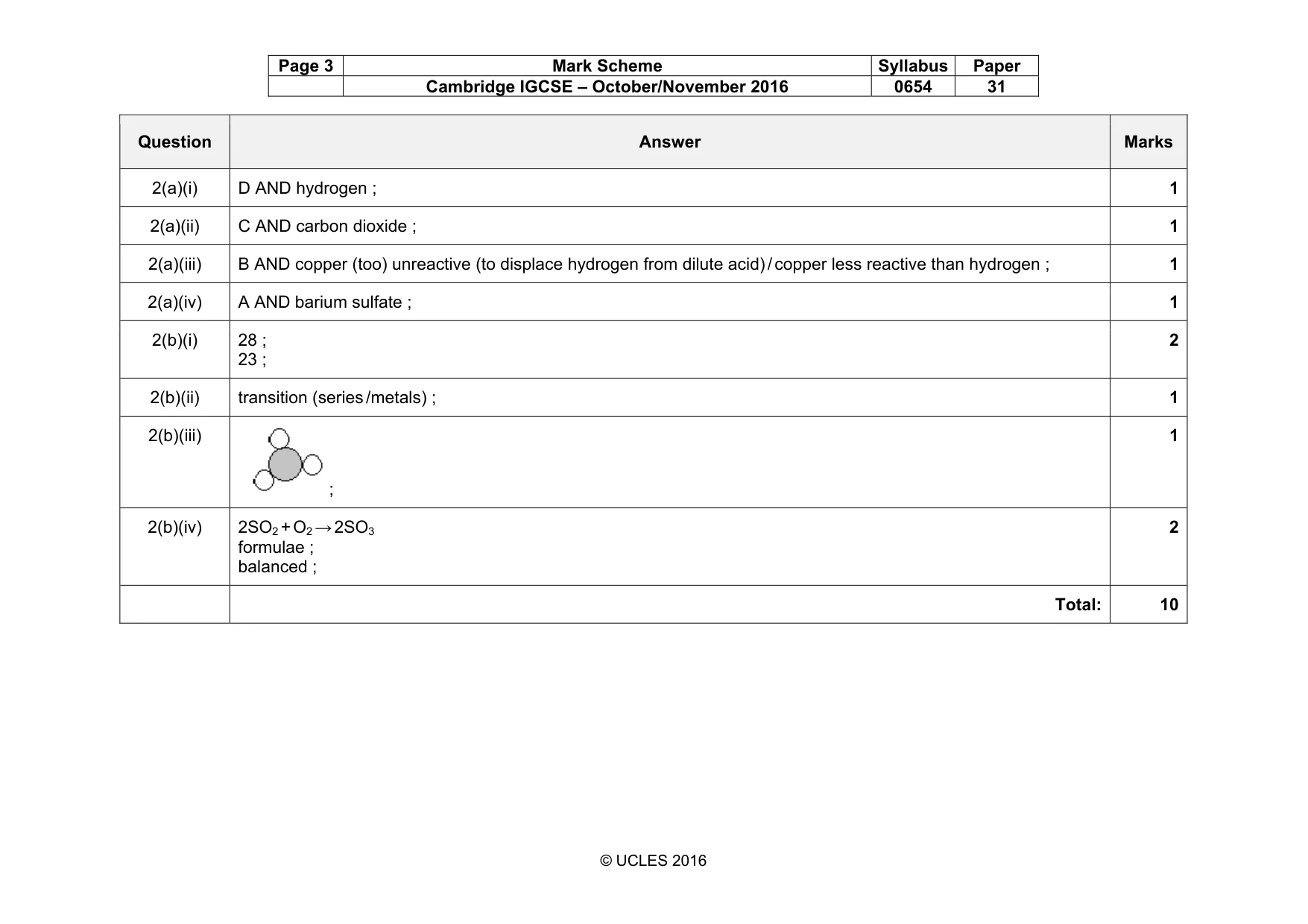 Mark scheme, page 3 of 12