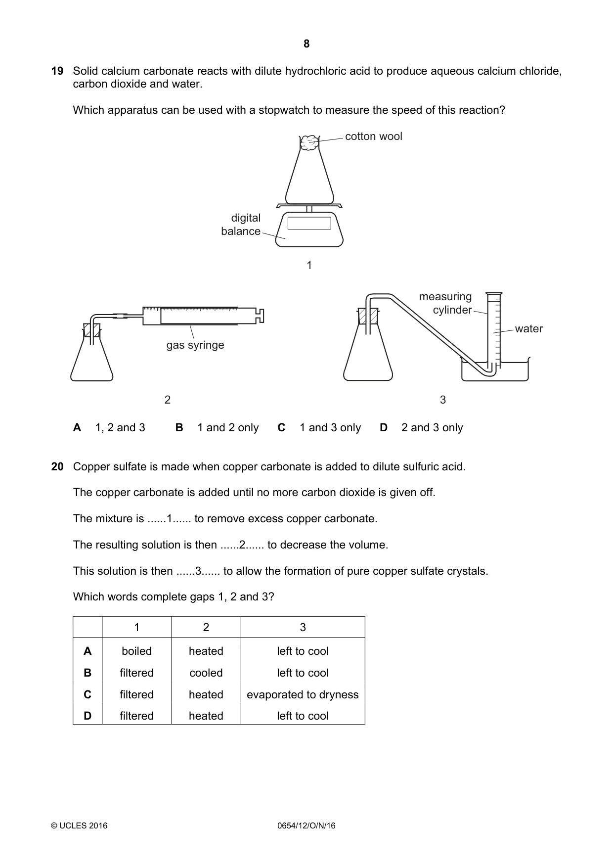 Cambridge IGCSE Sciences - Co-ordinated (Double) 0654 2016 Oct/Nov Paper 1 · Variant 2 question paper, page 8 of 20