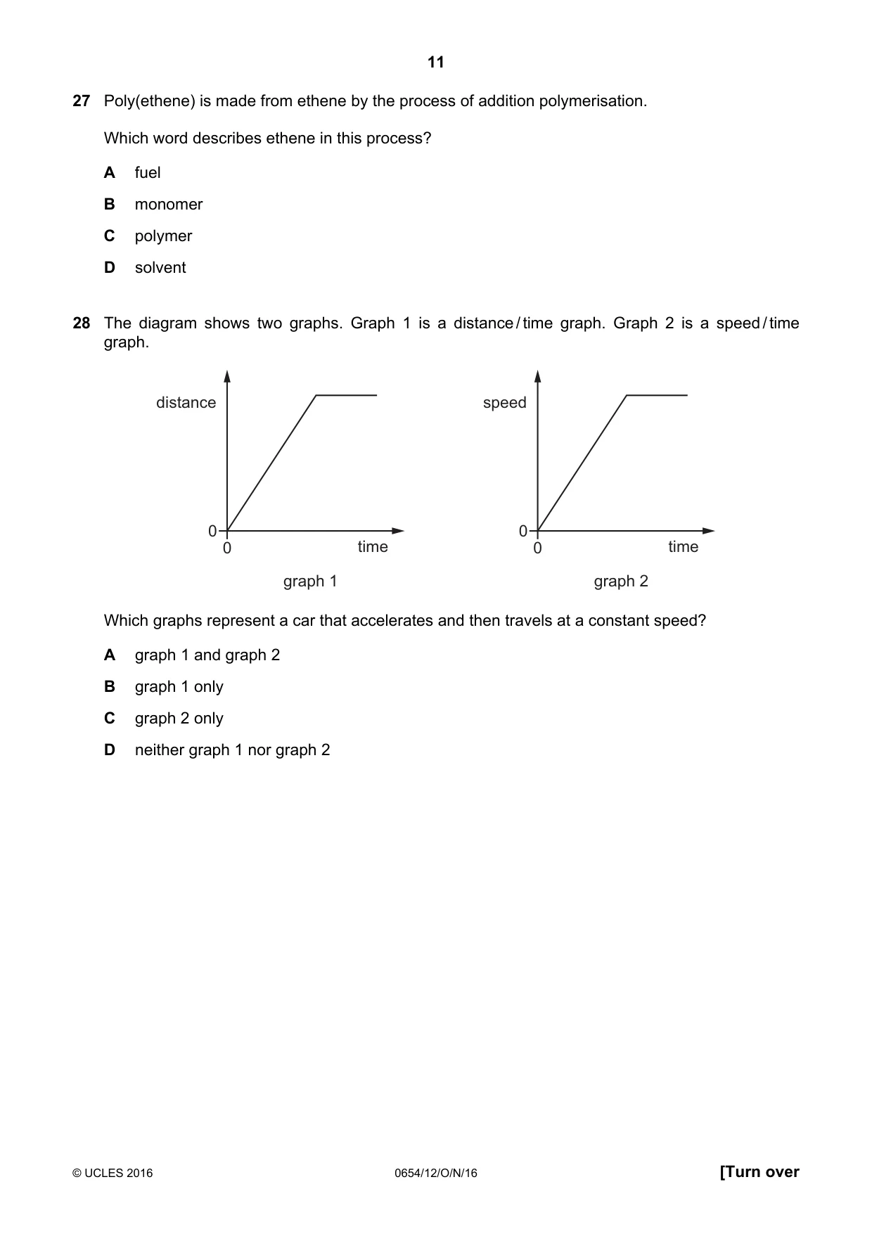 Cambridge IGCSE Sciences - Co-ordinated (Double) 0654 2016 Oct/Nov Paper 1 · Variant 2 question paper, page 11 of 20
