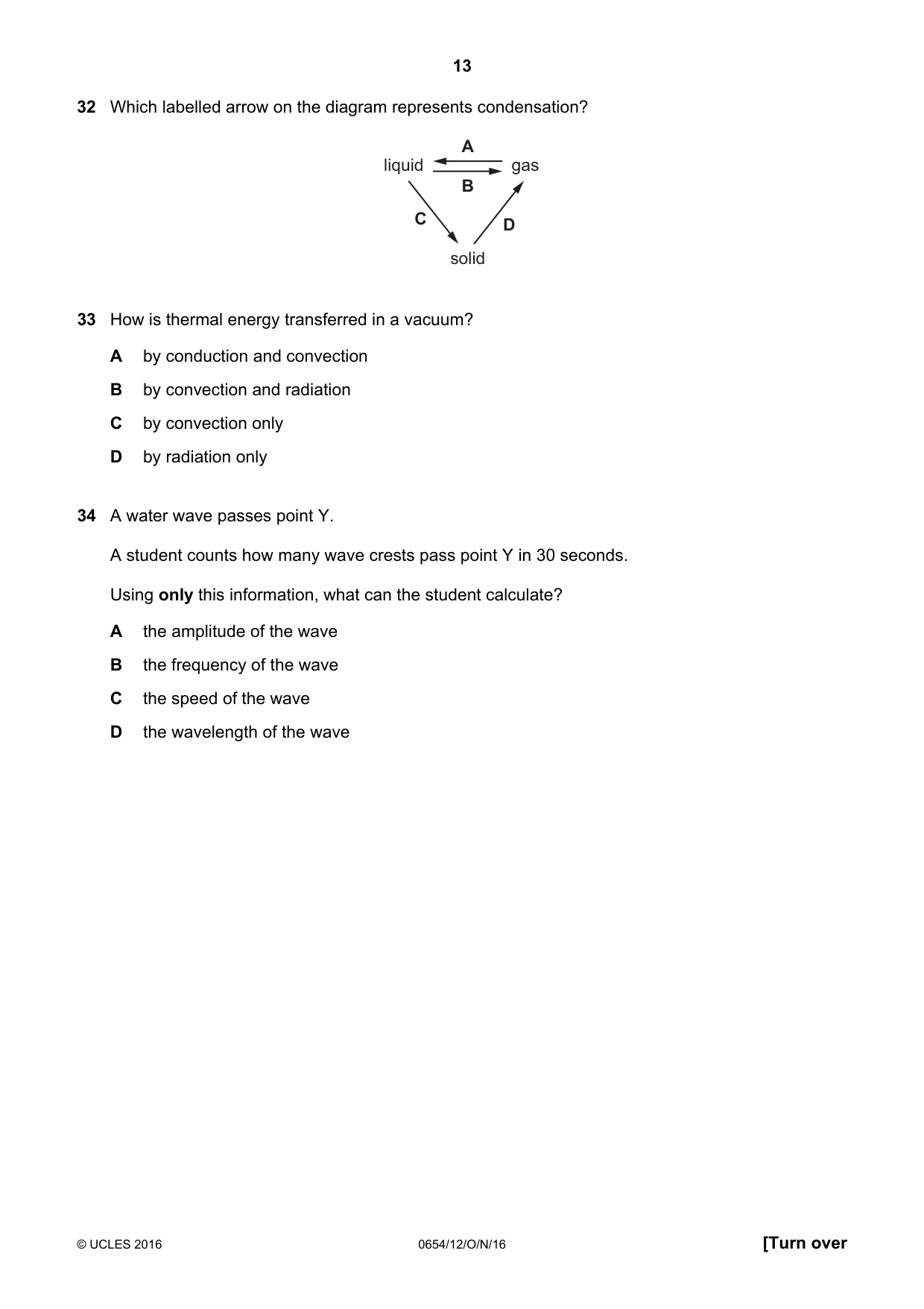 Cambridge IGCSE Sciences - Co-ordinated (Double) 0654 2016 Oct/Nov Paper 1 · Variant 2 question paper, page 13 of 20