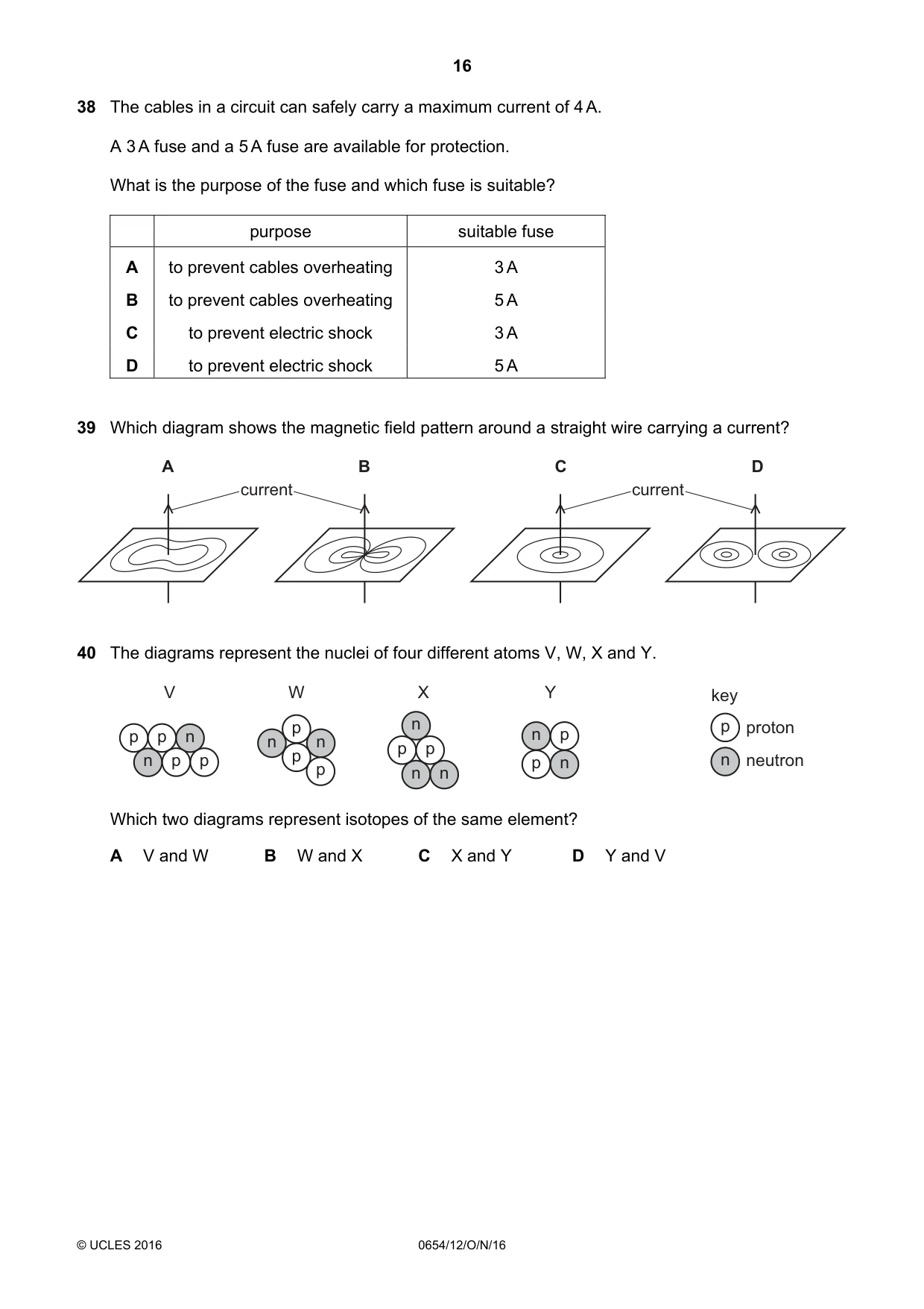 Cambridge IGCSE Sciences - Co-ordinated (Double) 0654 2016 Oct/Nov Paper 1 · Variant 2 question paper, page 16 of 20