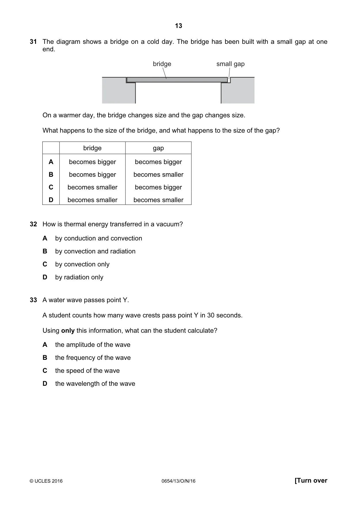 Cambridge IGCSE Sciences - Co-ordinated (Double) 0654 2016 Oct/Nov Paper 1 · Variant 3 question paper, page 13 of 20