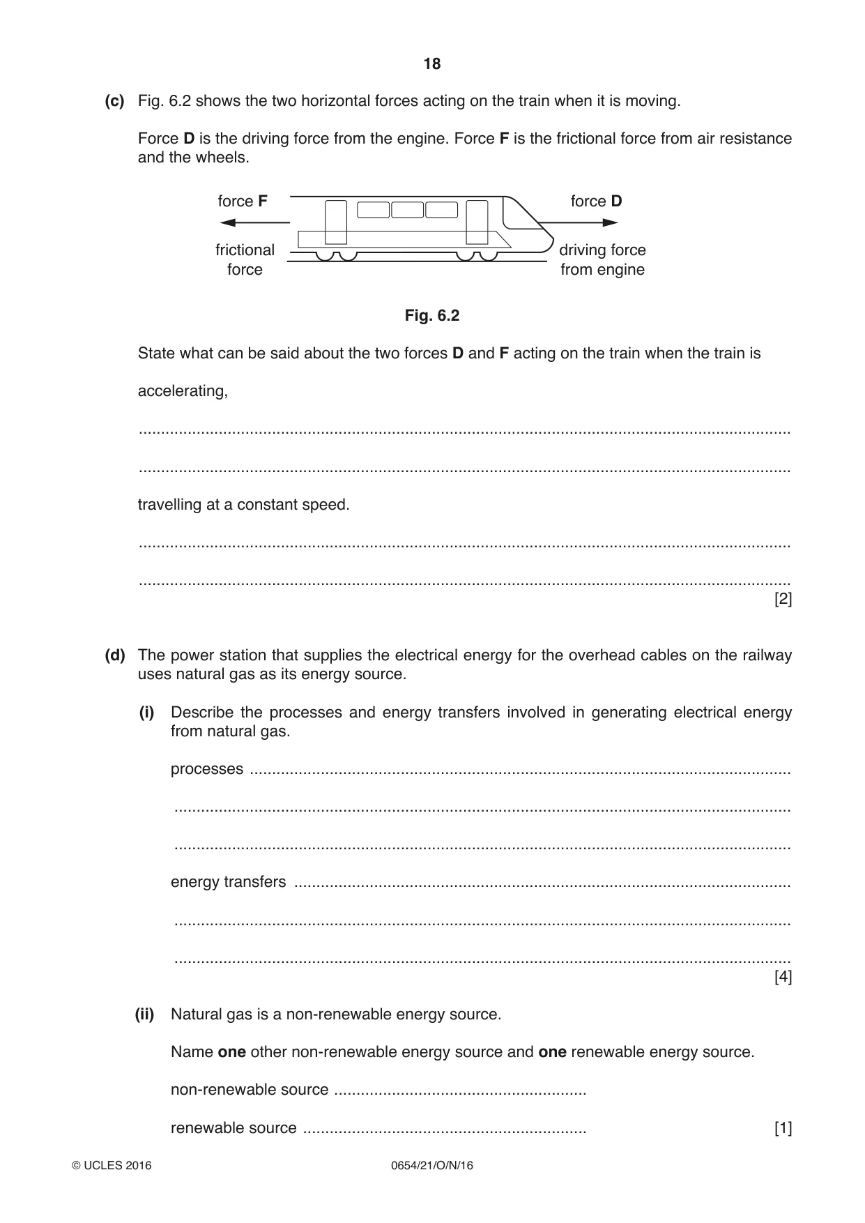 Cambridge IGCSE Sciences - Co-ordinated (Double) 0654 2016 Oct/Nov Paper 2 · Variant 1 question paper, page 18 of 32