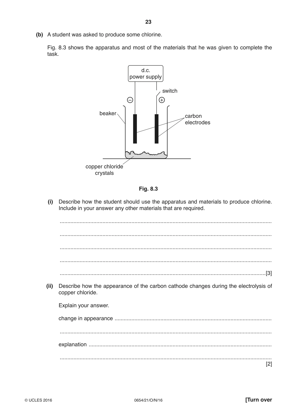 Cambridge IGCSE Sciences - Co-ordinated (Double) 0654 2016 Oct/Nov Paper 2 · Variant 1 question paper, page 23 of 32