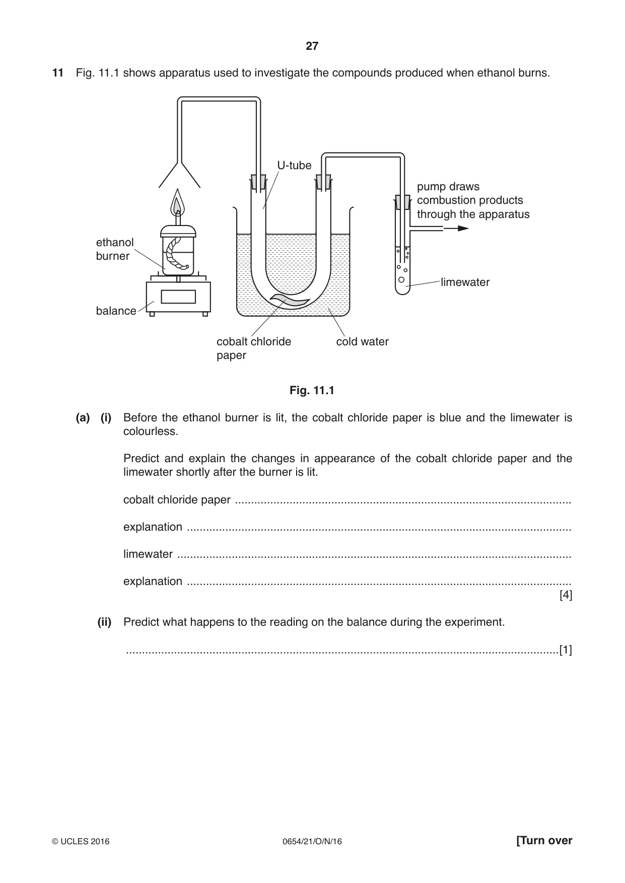 Cambridge IGCSE Sciences - Co-ordinated (Double) 0654 2016 Oct/Nov Paper 2 · Variant 1 question paper, page 27 of 32