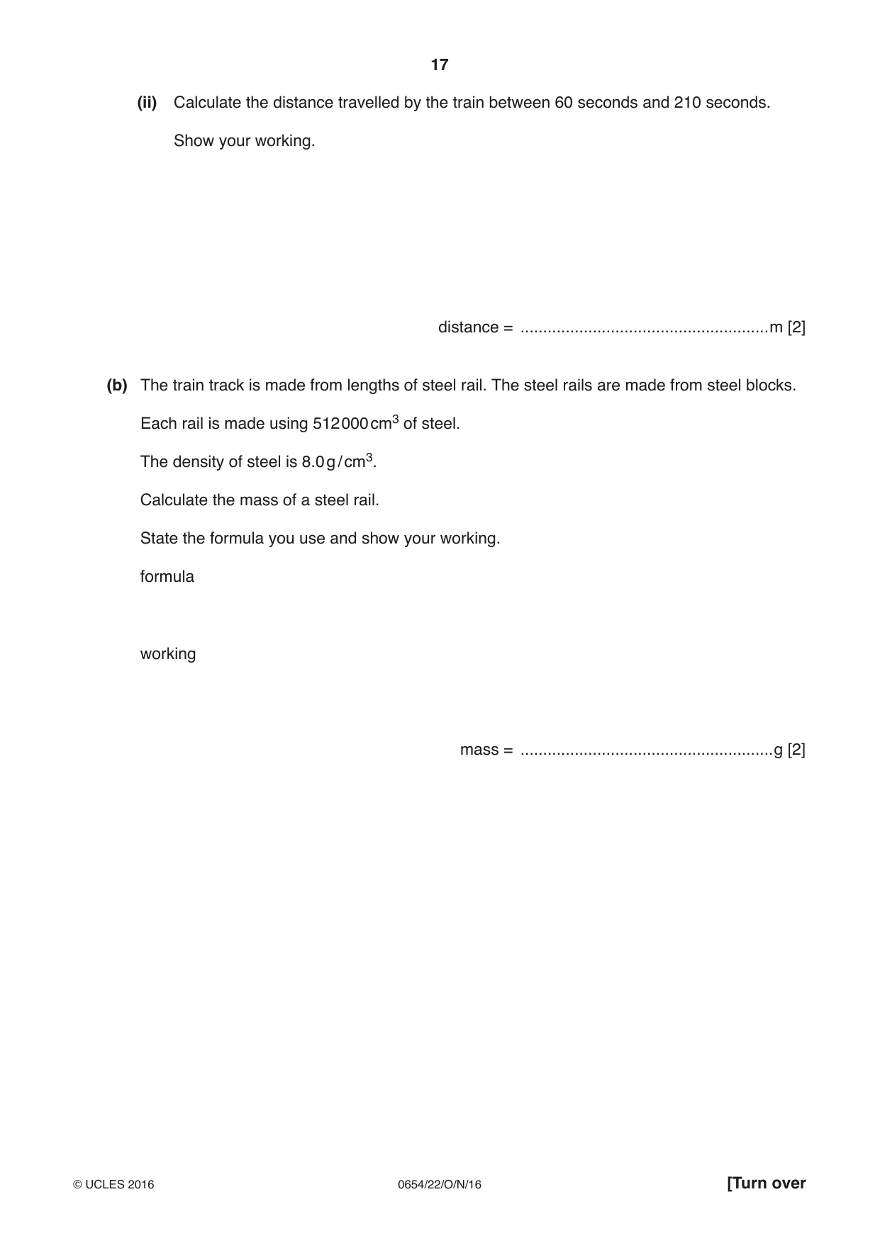 Cambridge IGCSE Sciences - Co-ordinated (Double) 0654 2016 Oct/Nov Paper 2 · Variant 2 question paper, page 17 of 32