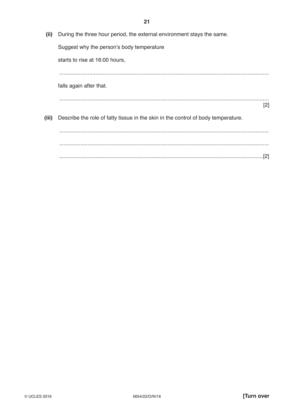 Cambridge IGCSE Sciences - Co-ordinated (Double) 0654 2016 Oct/Nov Paper 2 · Variant 2 question paper, page 21 of 32