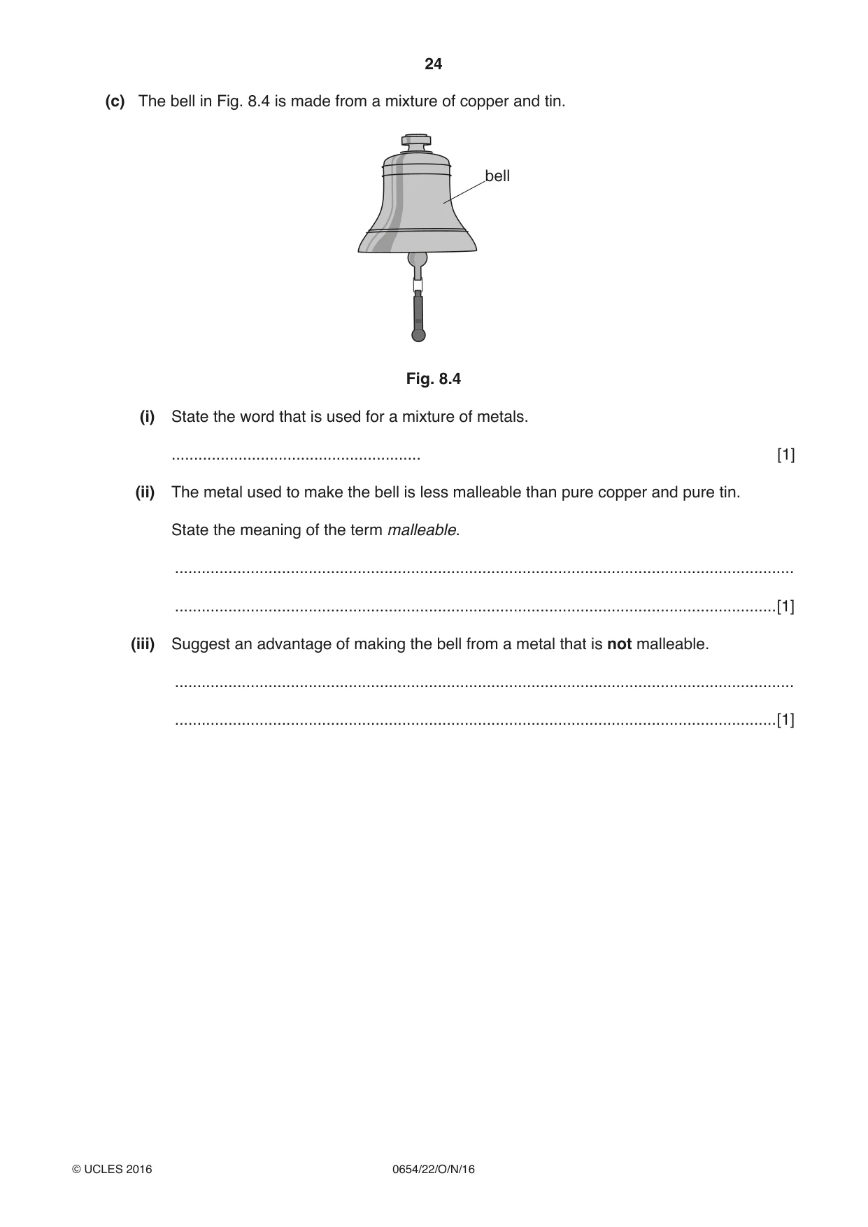Cambridge IGCSE Sciences - Co-ordinated (Double) 0654 2016 Oct/Nov Paper 2 · Variant 2 question paper, page 24 of 32