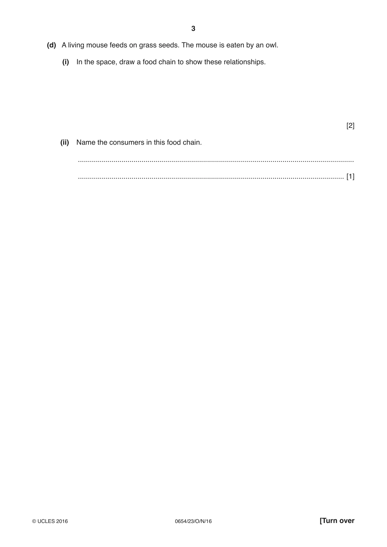 Cambridge IGCSE Sciences - Co-ordinated (Double) 0654 2016 Oct/Nov Paper 2 · Variant 3 question paper, page 3 of 28