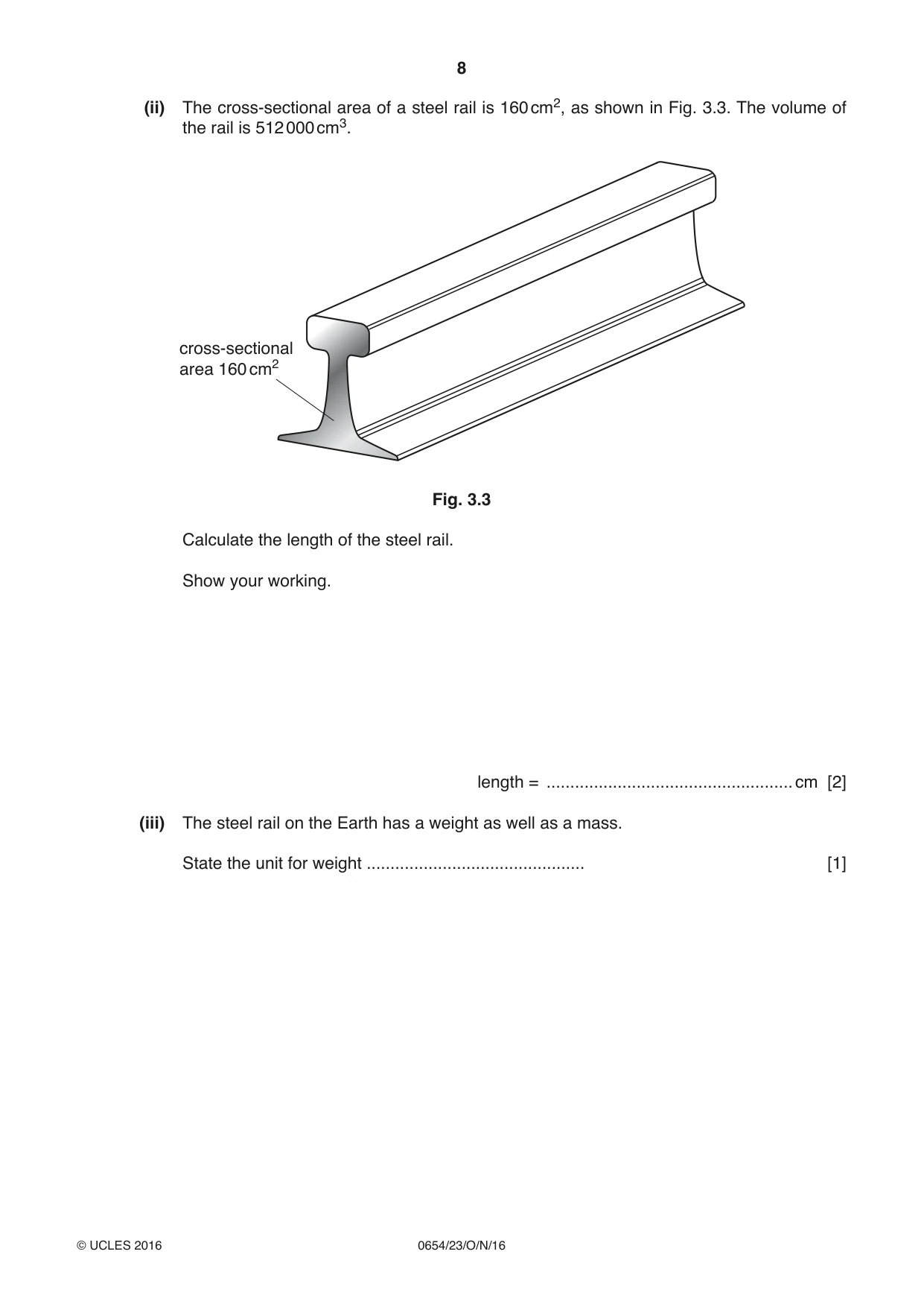 Cambridge IGCSE Sciences - Co-ordinated (Double) 0654 2016 Oct/Nov Paper 2 · Variant 3 question paper, page 8 of 28