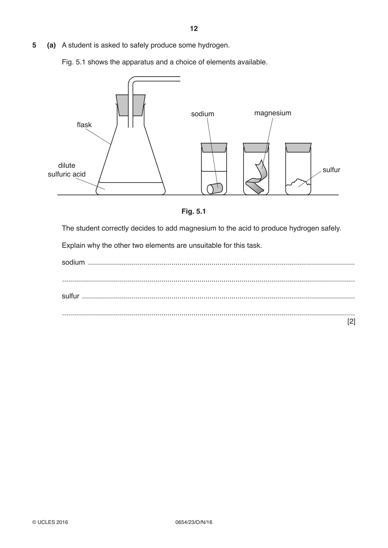 Cambridge IGCSE Sciences - Co-ordinated (Double) 0654 2016 Oct/Nov Paper 2 · Variant 3 question paper, page 12 of 28
