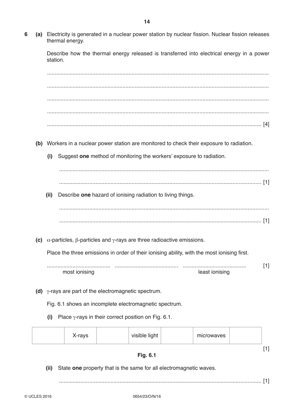 Cambridge IGCSE Sciences - Co-ordinated (Double) 0654 2016 Oct/Nov Paper 2 · Variant 3 question paper, page 14 of 28