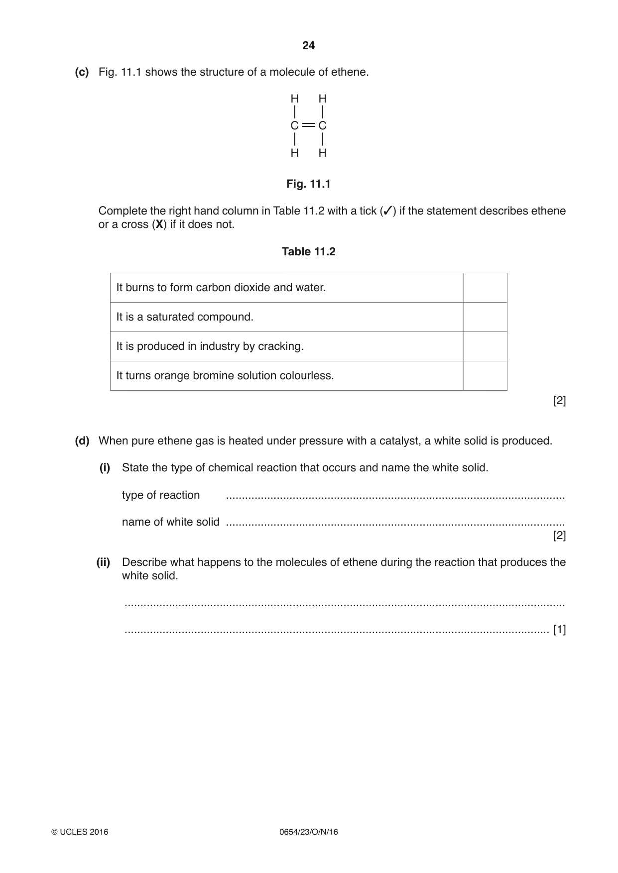 Cambridge IGCSE Sciences - Co-ordinated (Double) 0654 2016 Oct/Nov Paper 2 · Variant 3 question paper, page 24 of 28