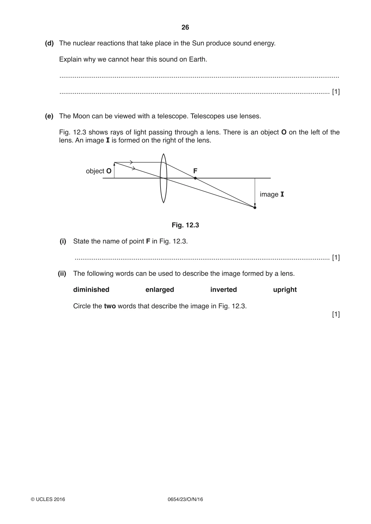Cambridge IGCSE Sciences - Co-ordinated (Double) 0654 2016 Oct/Nov Paper 2 · Variant 3 question paper, page 26 of 28