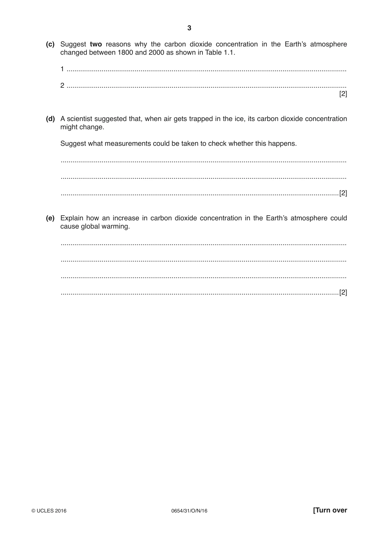 Cambridge IGCSE Sciences - Co-ordinated (Double) 0654 2016 Oct/Nov Paper 3 · Variant 1 question paper, page 3 of 32