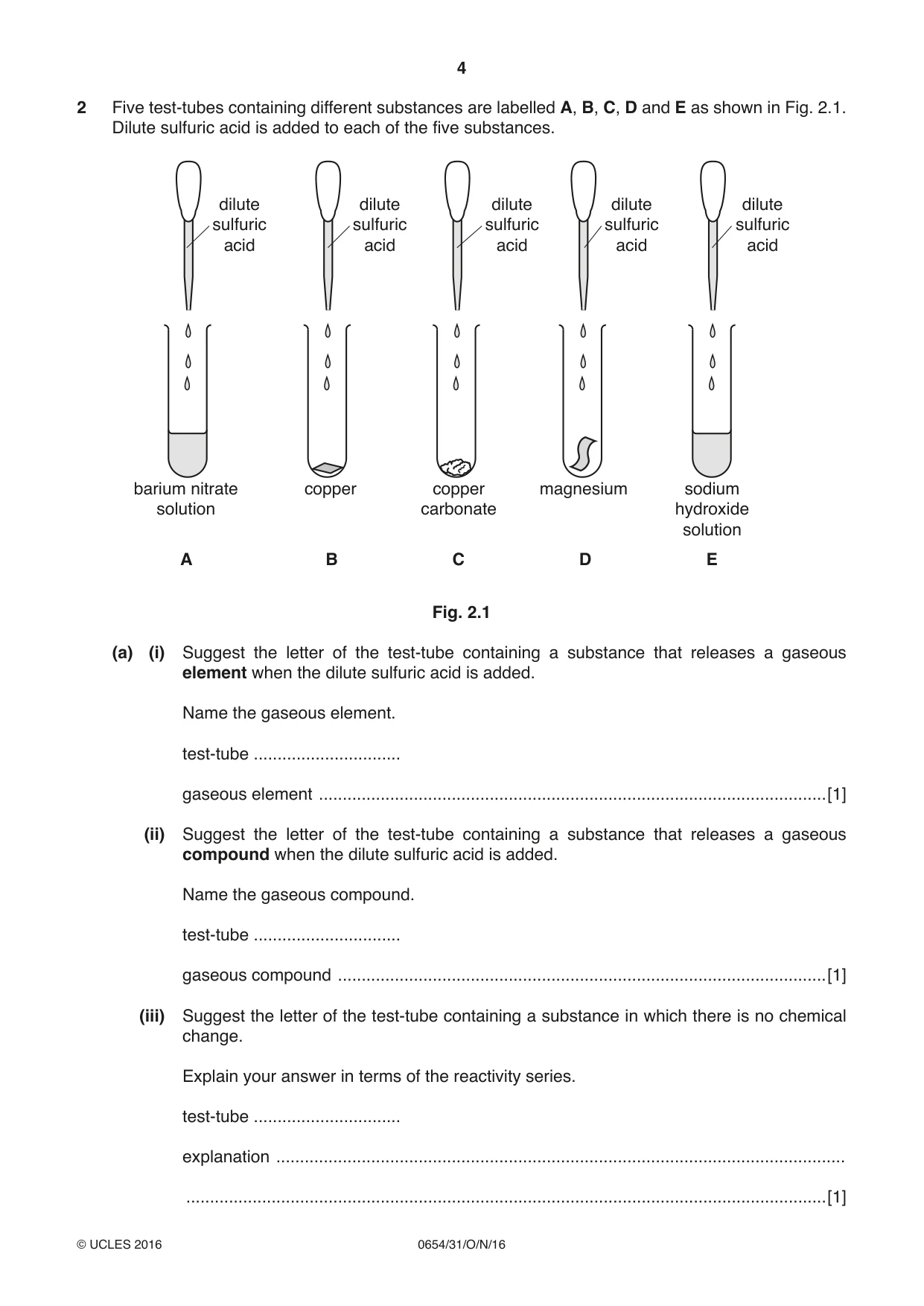 Cambridge IGCSE Sciences - Co-ordinated (Double) 0654 2016 Oct/Nov Paper 3 · Variant 1 question paper, page 4 of 32