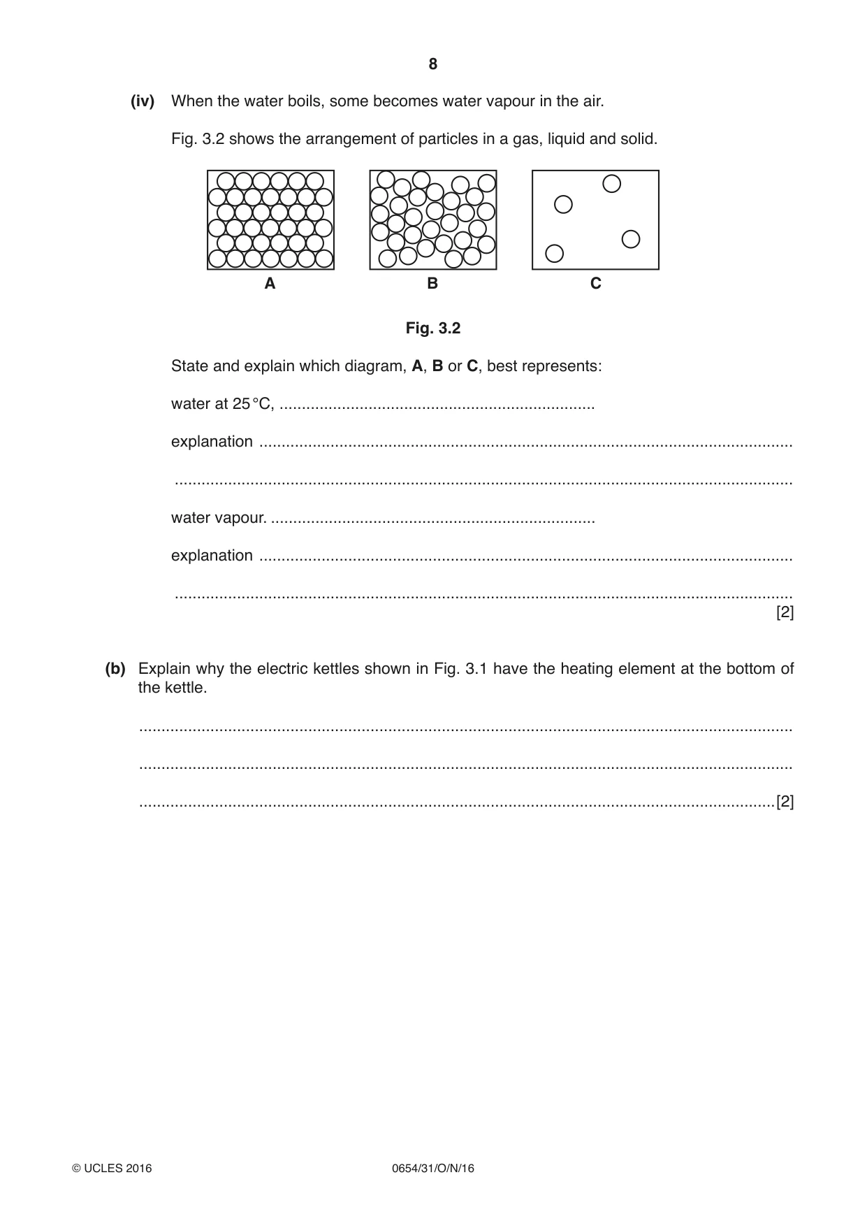 Cambridge IGCSE Sciences - Co-ordinated (Double) 0654 2016 Oct/Nov Paper 3 · Variant 1 question paper, page 8 of 32
