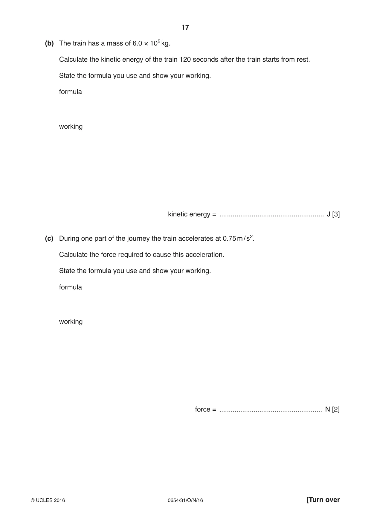 Cambridge IGCSE Sciences - Co-ordinated (Double) 0654 2016 Oct/Nov Paper 3 · Variant 1 question paper, page 17 of 32