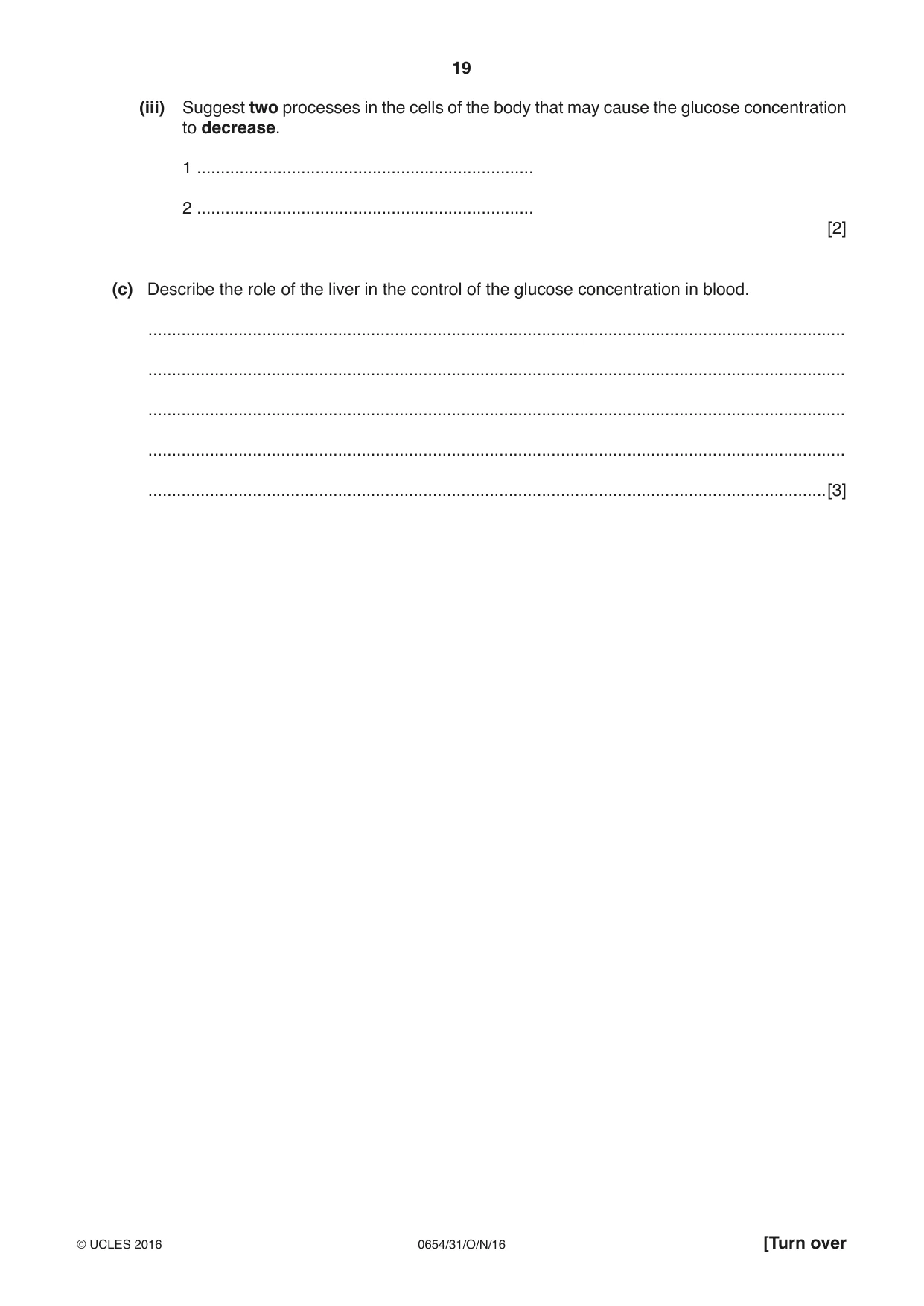 Cambridge IGCSE Sciences - Co-ordinated (Double) 0654 2016 Oct/Nov Paper 3 · Variant 1 question paper, page 19 of 32