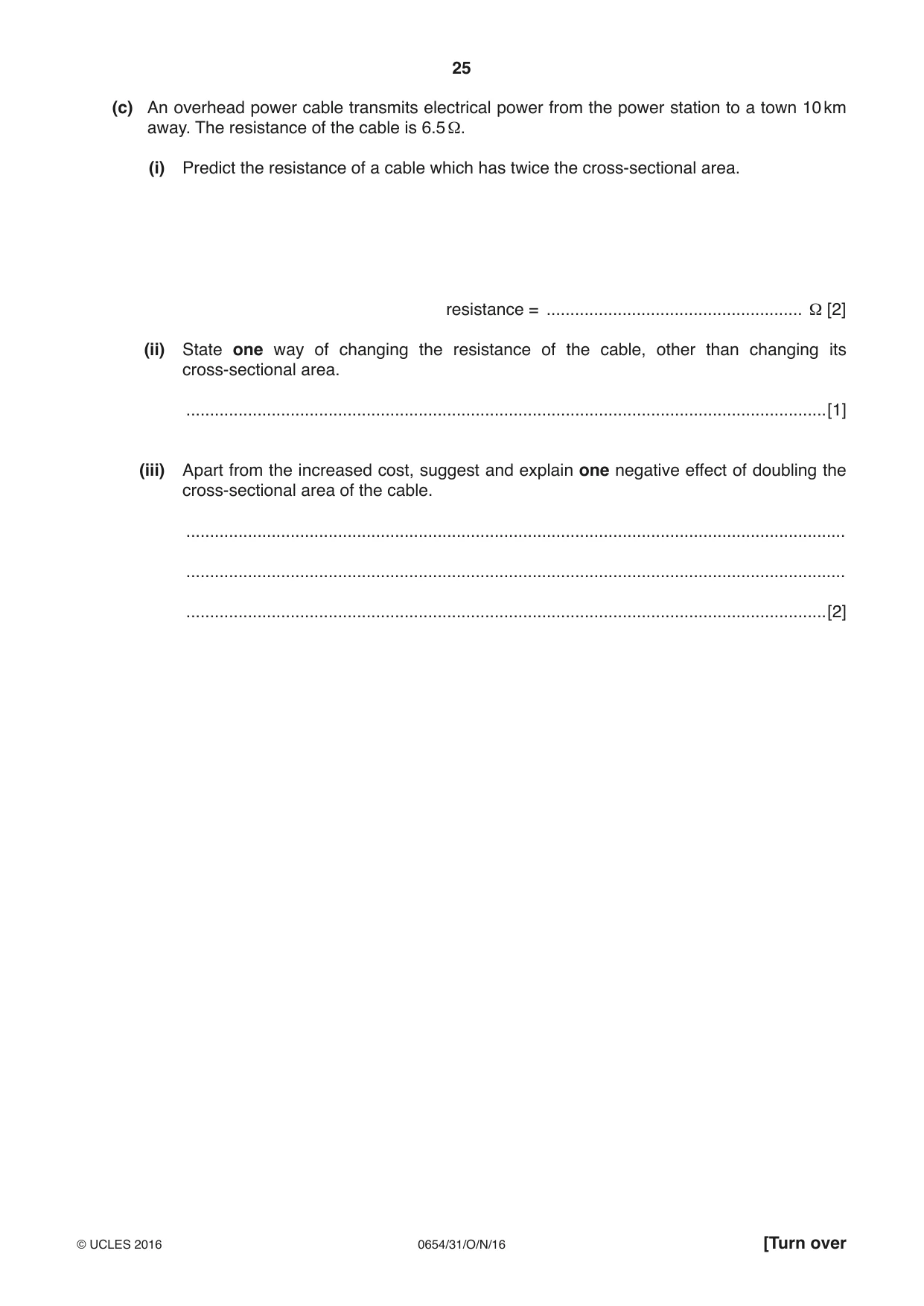 Cambridge IGCSE Sciences - Co-ordinated (Double) 0654 2016 Oct/Nov Paper 3 · Variant 1 question paper, page 25 of 32